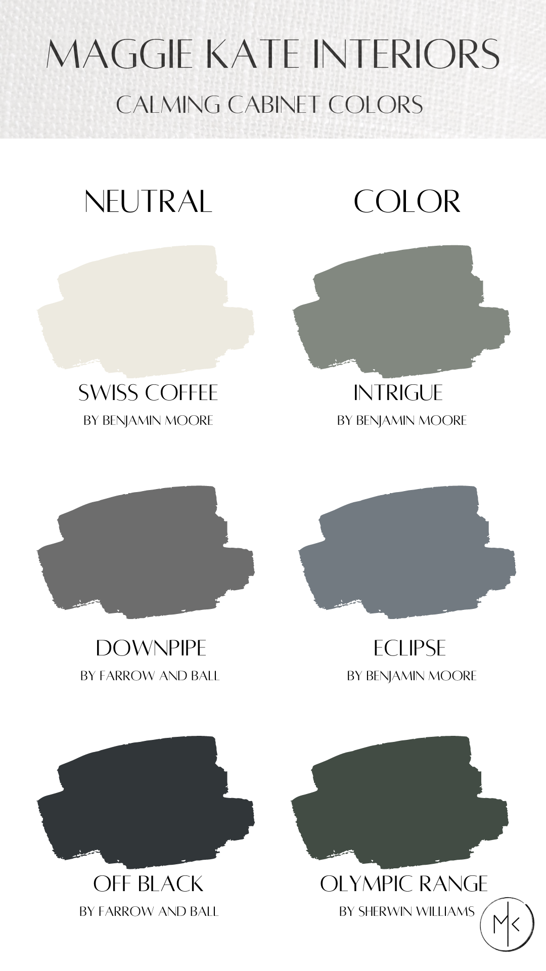 Calming Cabinet Colors — MAGGIE KATE MADE