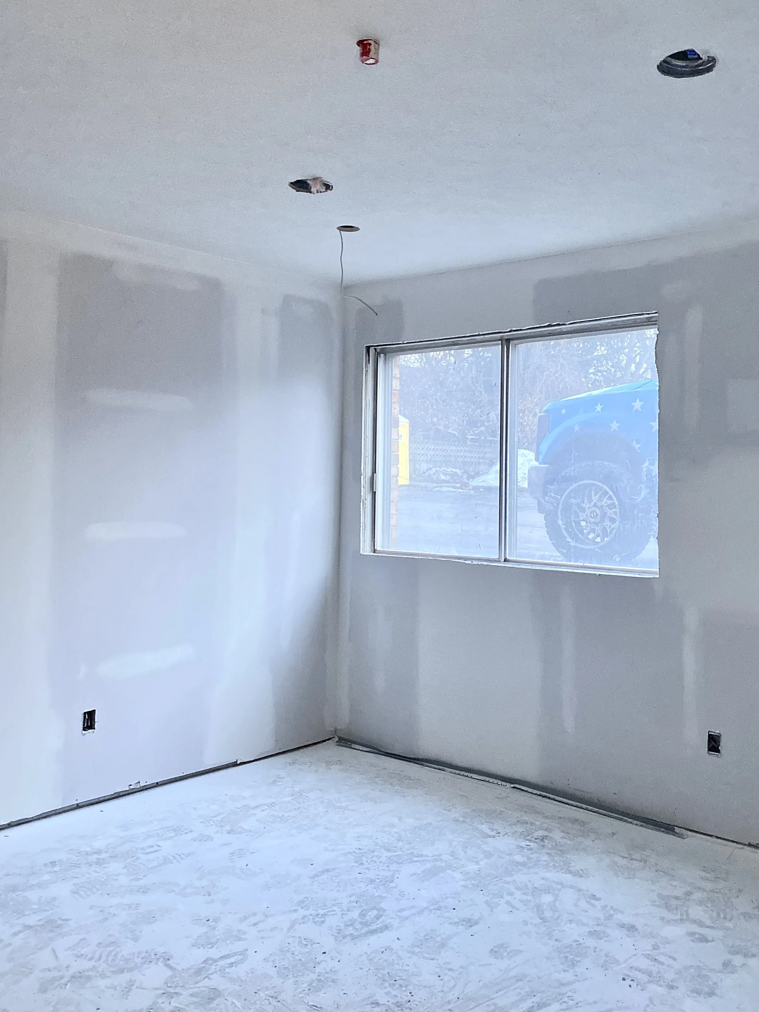 drywall in bedroom