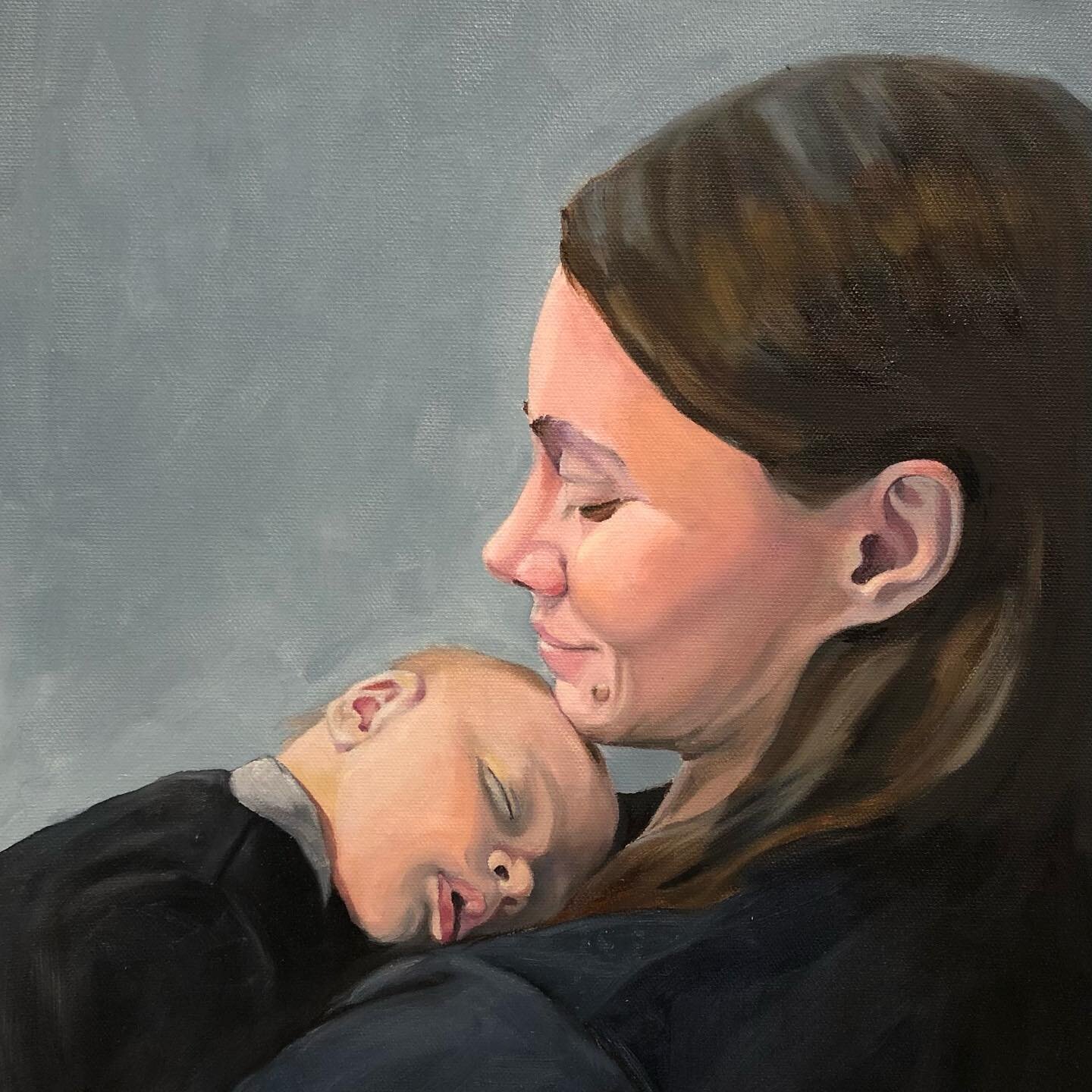 Mama &amp; babe
 #oiloncanvas  #oilpainting #yegart #art #painting #yeg #portrait #artistsoninstagram #artistsofinstagram #yeg #yegart #yegartist #portraitpainting #oilportrait