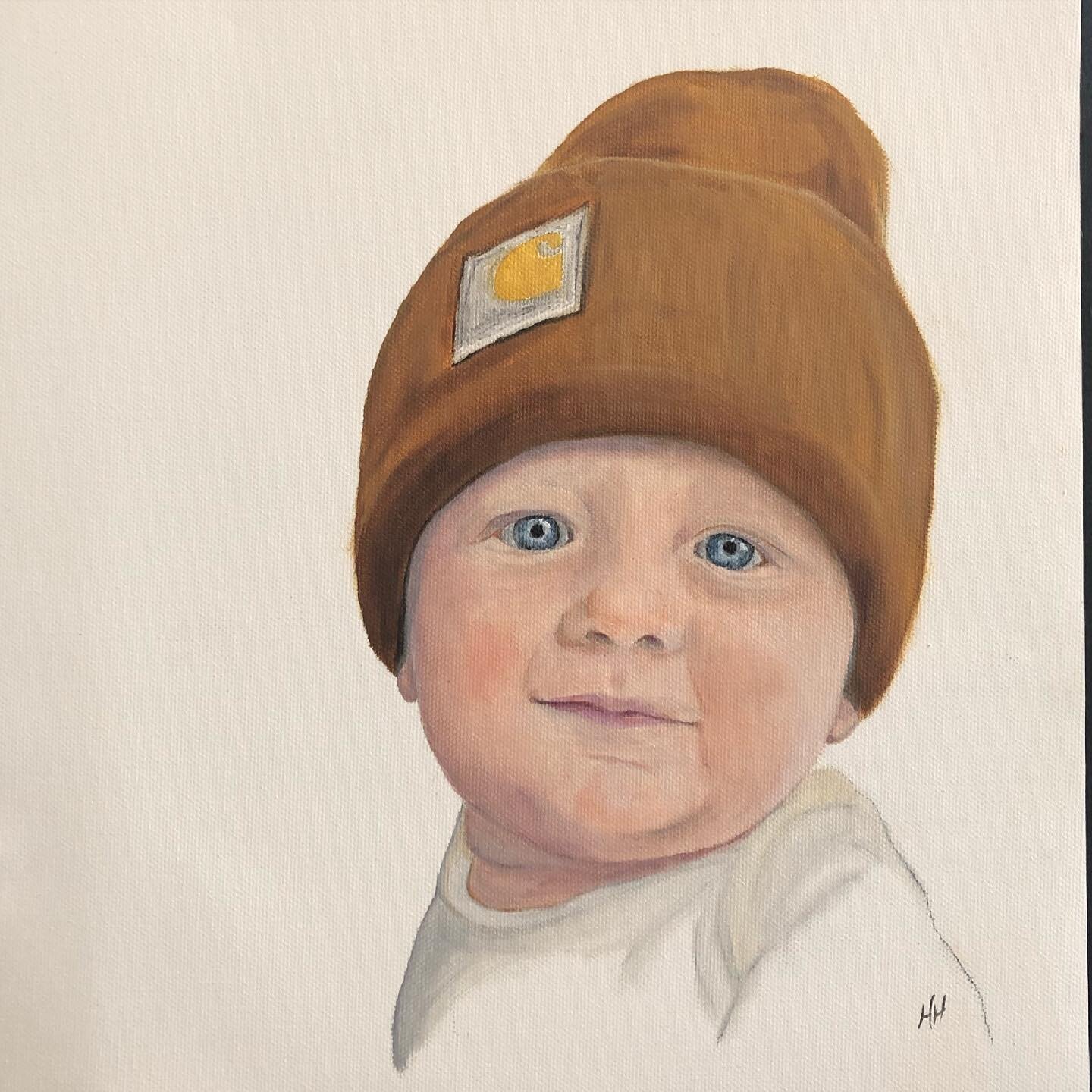 Baby Wyatt  #oiloncanvas #babyportrait #oilpainting #yegart #art #painting #yeg #portrait #carhartt #artistsoninstagram #artistsofinstagram #yeg #yegart #yegartist #portraitpainting #oilportrait #canadianartist