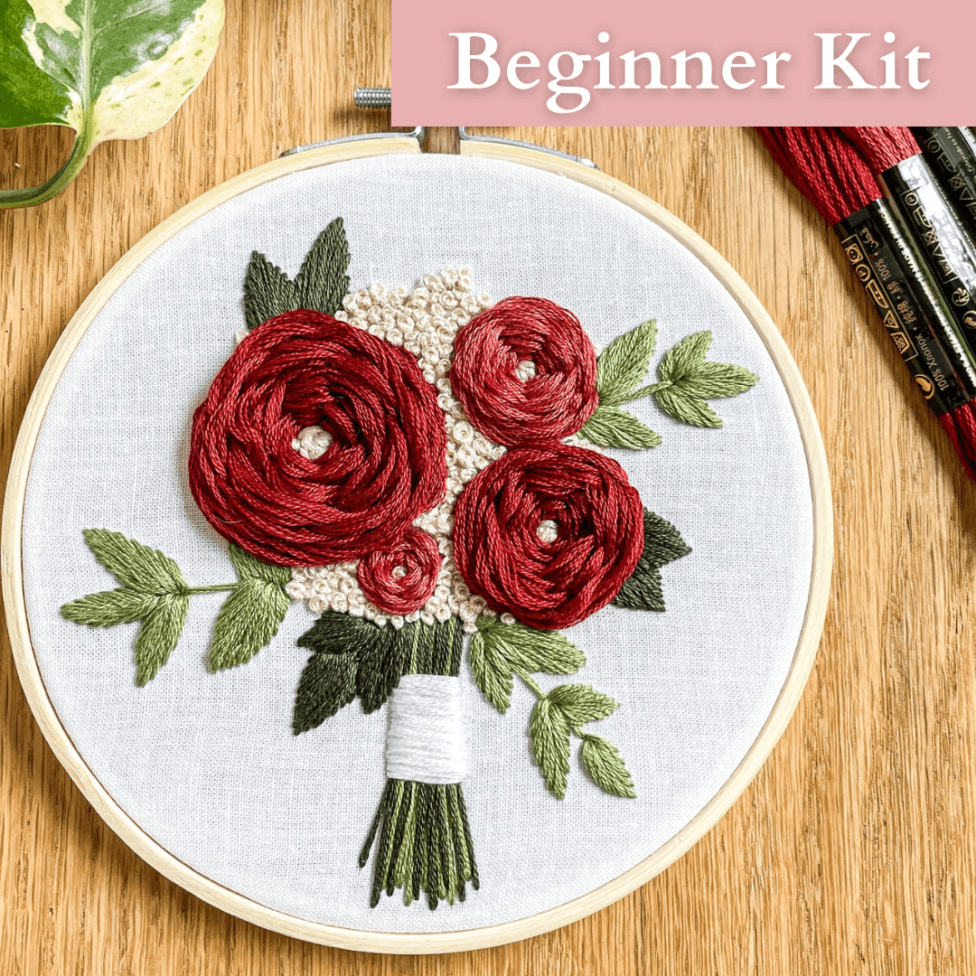 McKenna Rose Bouquet Embroidery Kit with Video Tutorial