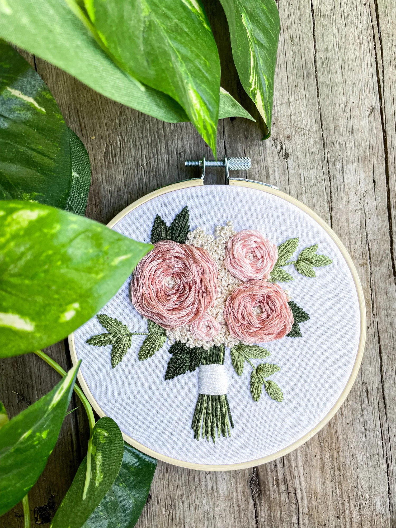Embroidery Kits for Beginners with Pink Flowers - Video Tutorial