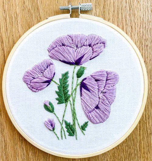 Floral vine Stick and stitch embroidery patches