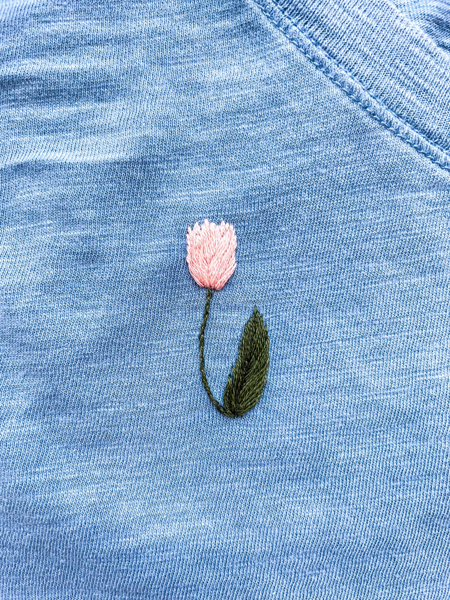 Beginner Embroidery Kit - Stick and Stitch Patch - Pink