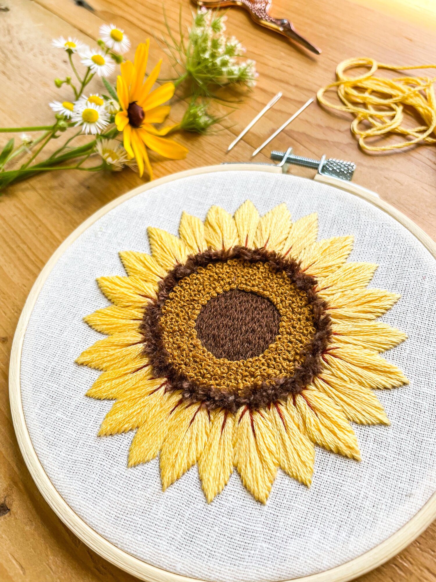Beginner Cross Stitch Kit Sunflower Easy Embroidery Kit for Kids, Kids  Embroidery Kit 
