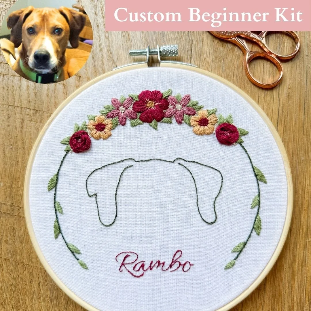 Custom Pet Embroidery Kit with Video Tutorial