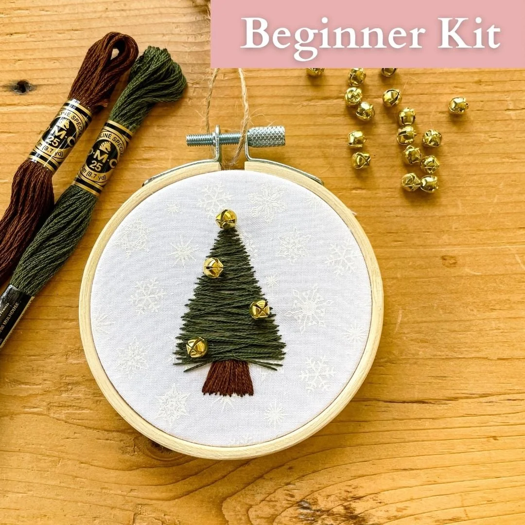 Jingle Tree Ornaments DIY Embroidery Kit with Video Tutorial