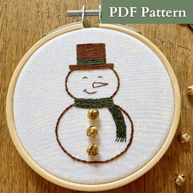 Jingle Bell Snowman Ornament PDF Pattern with Video Tutorial