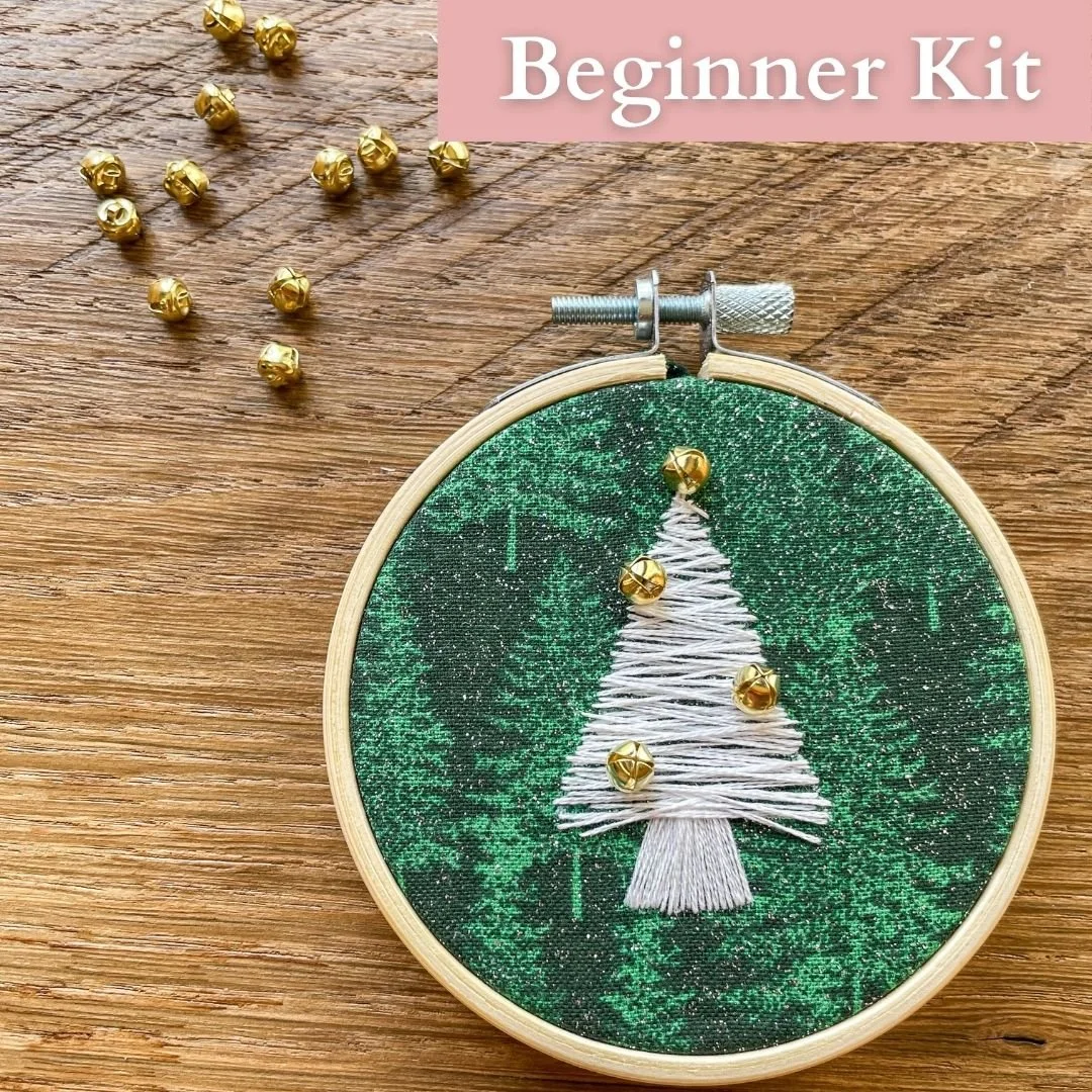 White Pine Ornaments Embroidery Kit with Video Tutorial