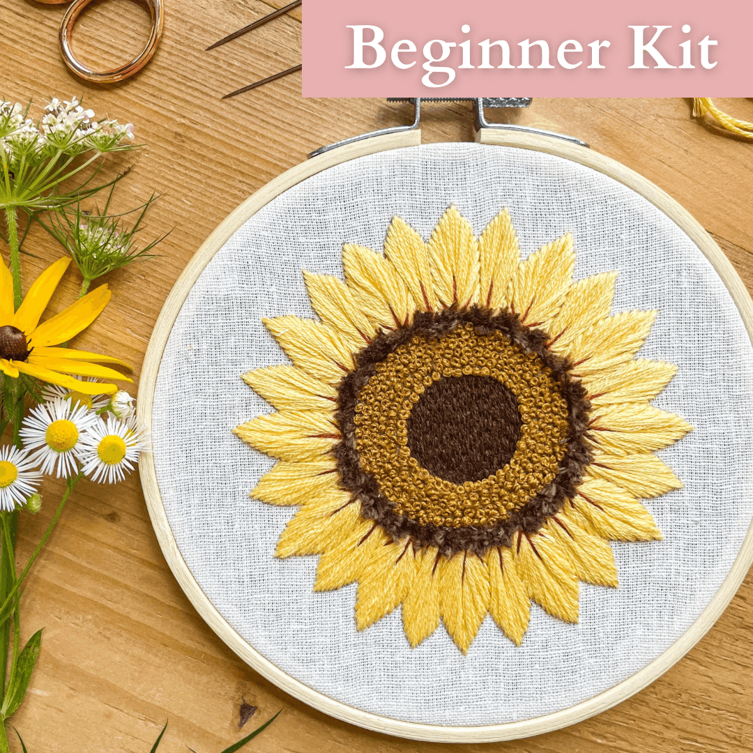 GiGi’s Sunflower Embroidery Kit with Video Tutorial