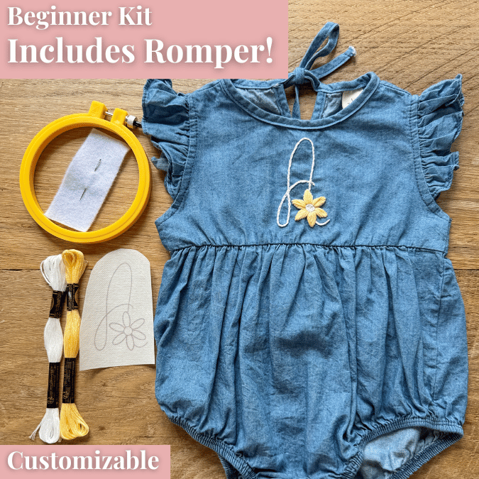 Romper + Daisy Monogram Kit with Video Tutorial