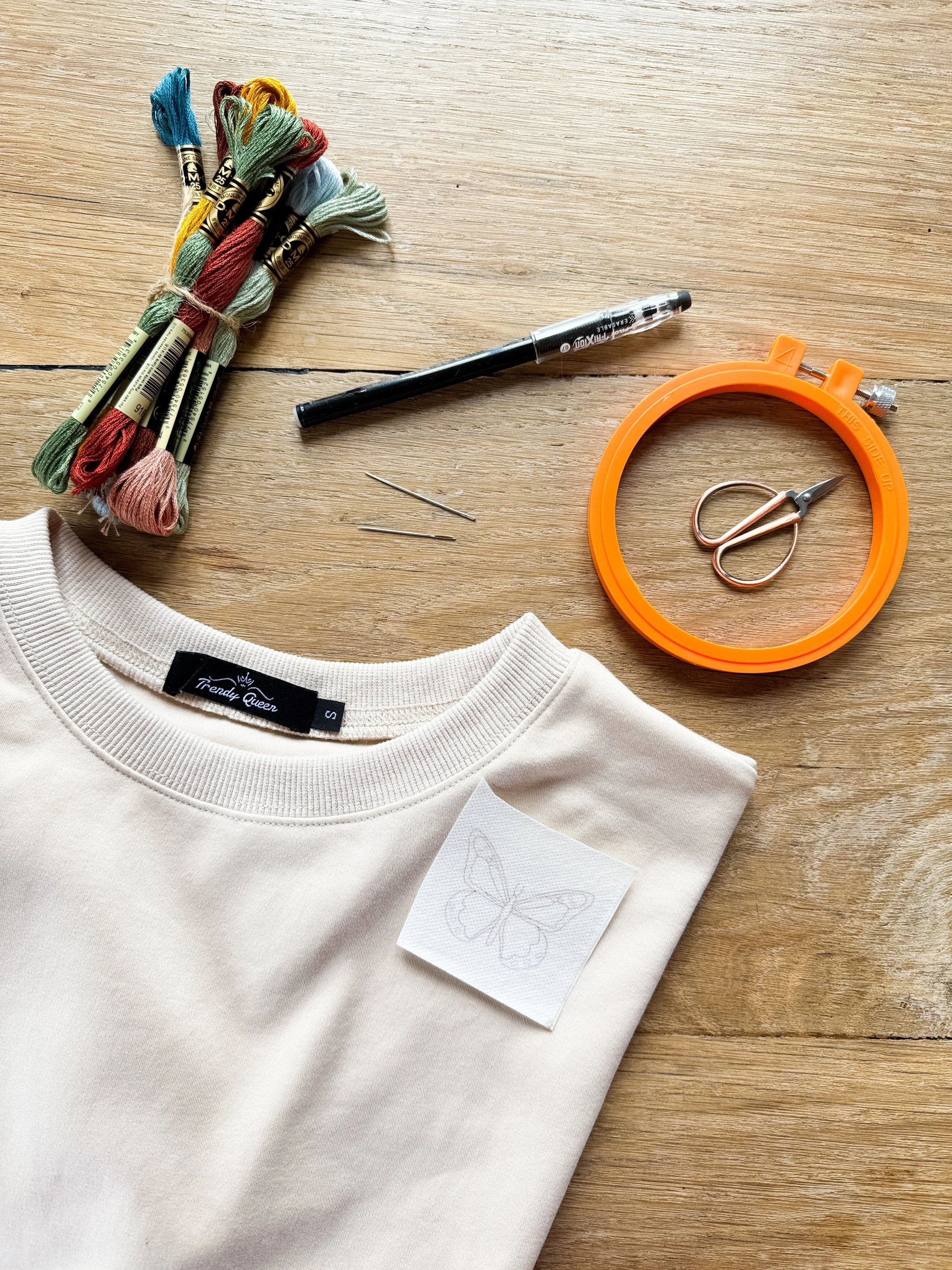 supplies for hand embroidery on clothing