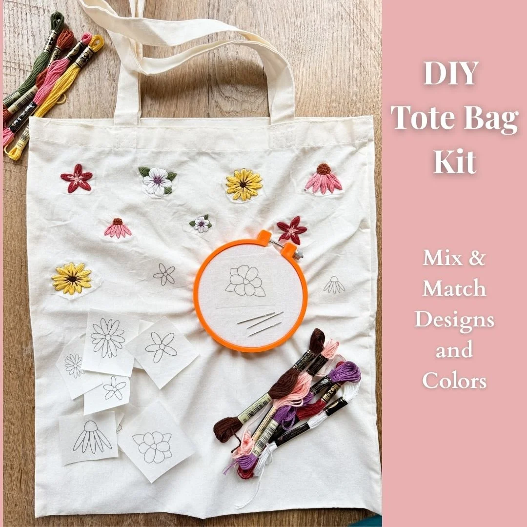 Tote Bag Embroidery Kit