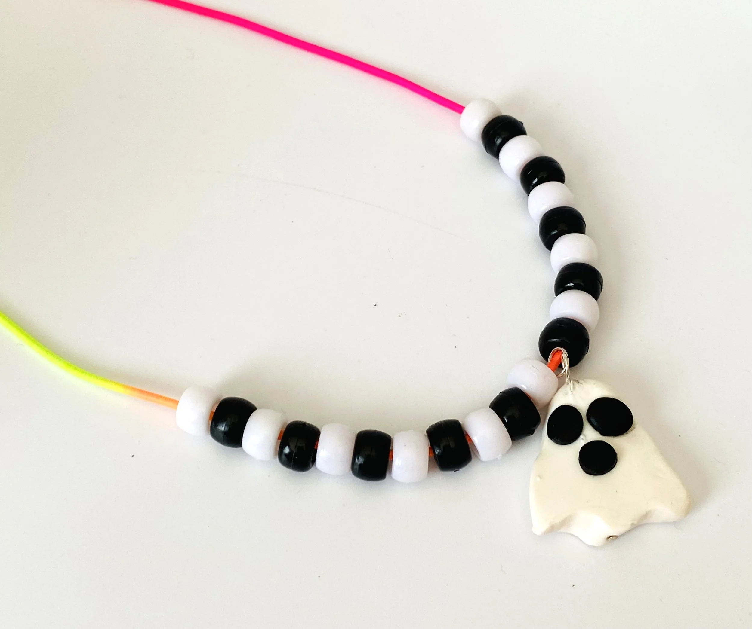 P clay ghost pony bead halloween jewellery workshop 6 - 8 years.jpg