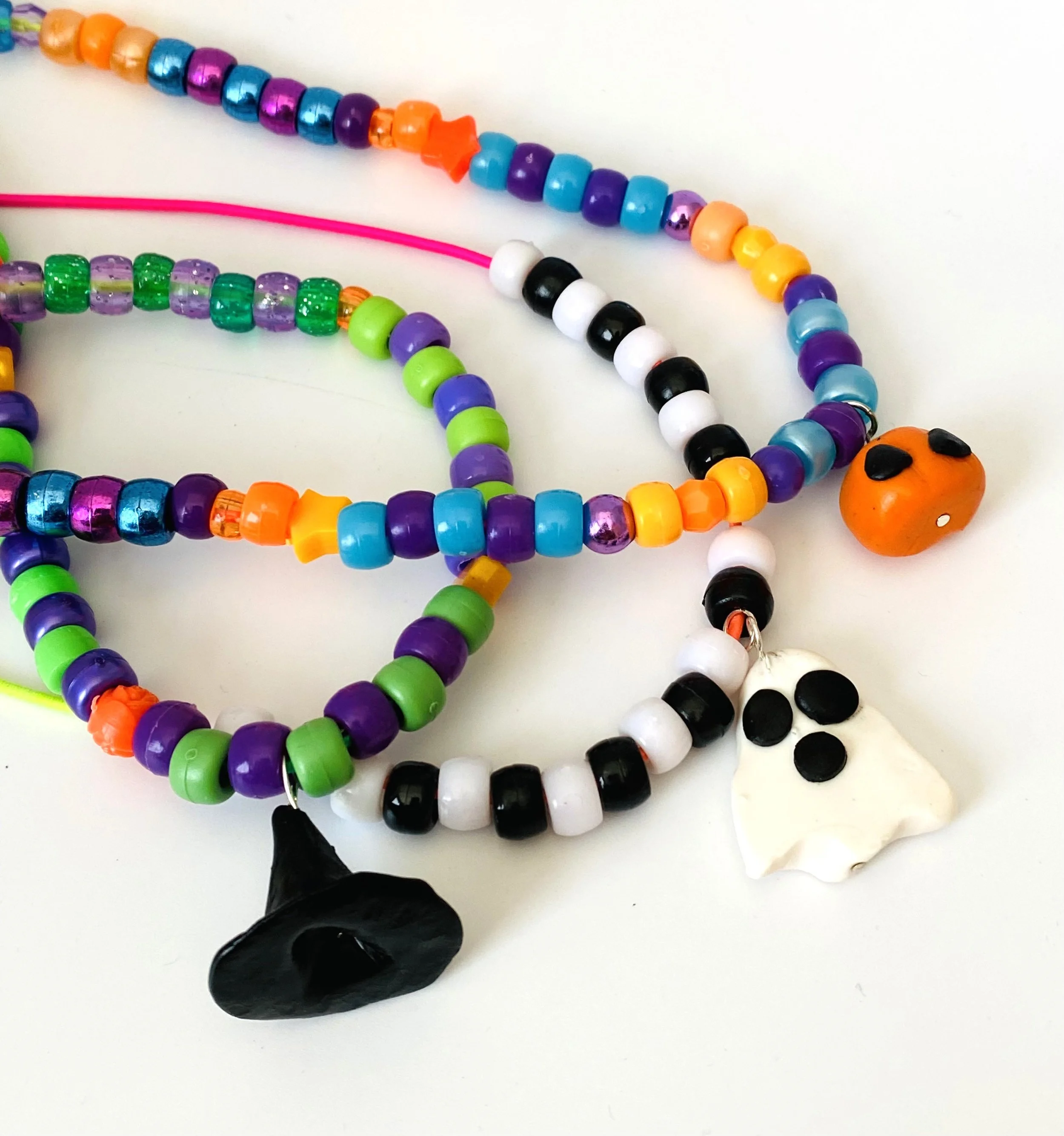 p clay pony bead necklaces halloween jewellery workshop 6 - 8 years.jpg