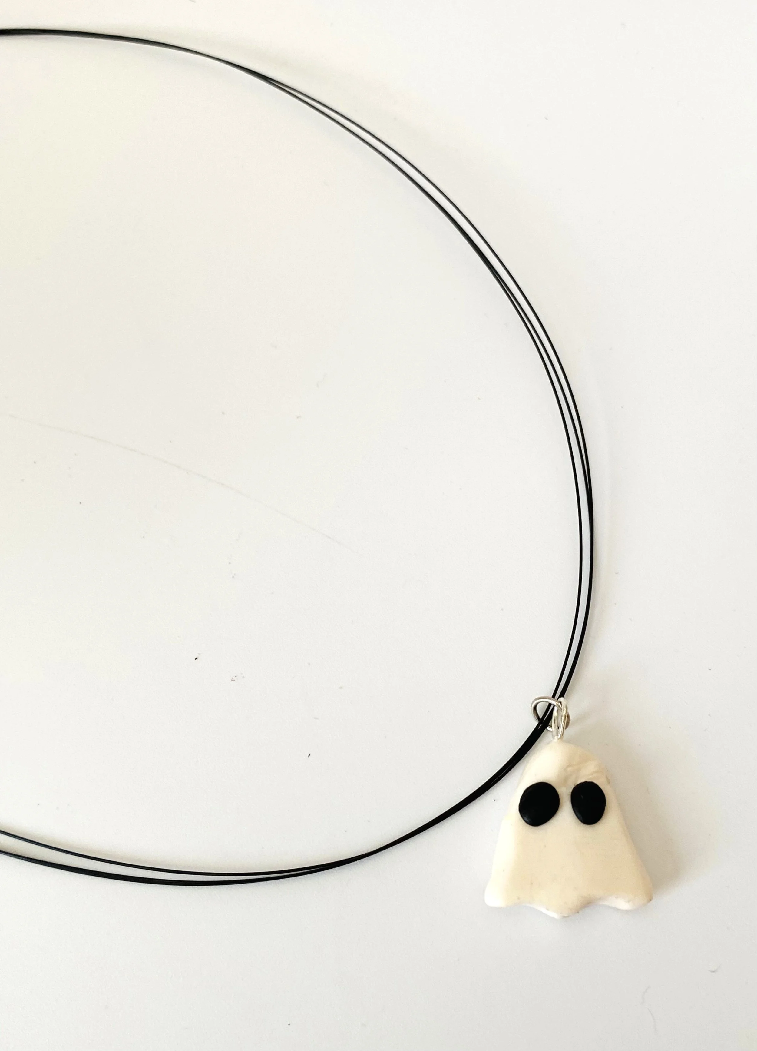 p clay ghost wire necklace halloween jewellery workshop oct 2025.jpg