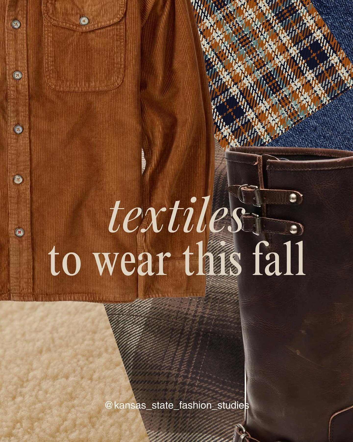 Fall fashion is all about warmth, texture, and depth 🍂. Corduroy offers cozy structure and a vintage feel, wool blends bring timeless sophistication, shearling adds soft insulation, and leather provides durable edge and contrast. Together, these tex