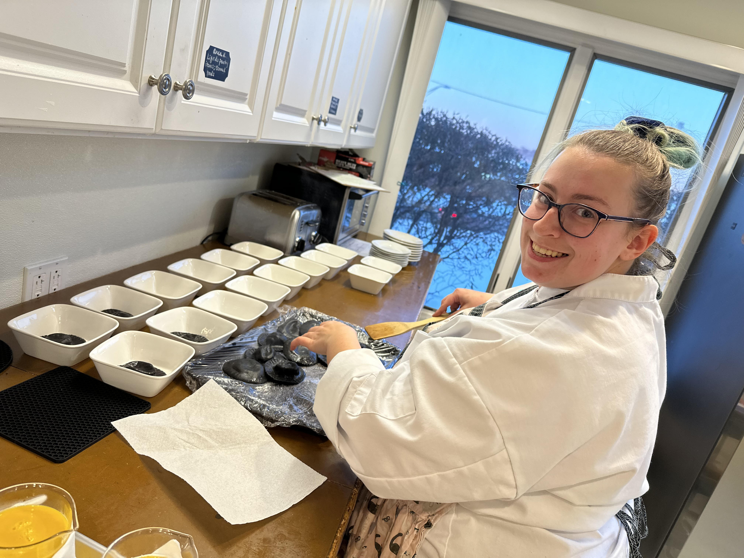 Cooking at Onward Transitions | several bowls and chef