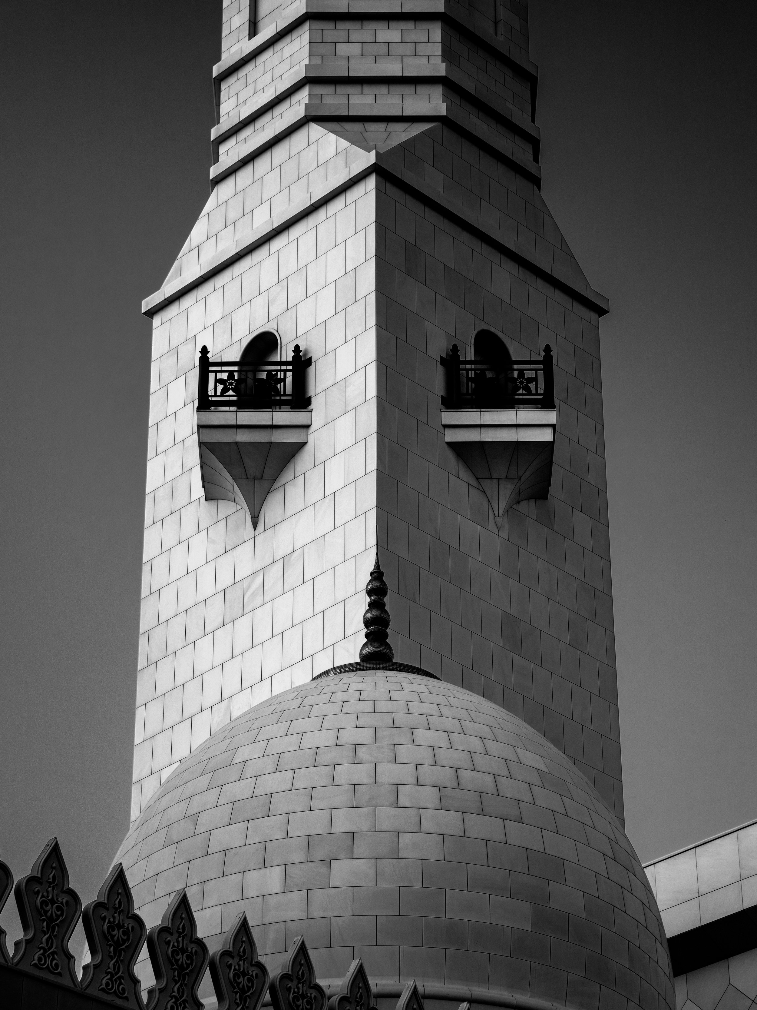 Dome and Minaret of Sheikh Zayed Grand Mosque of Abu Dhabi