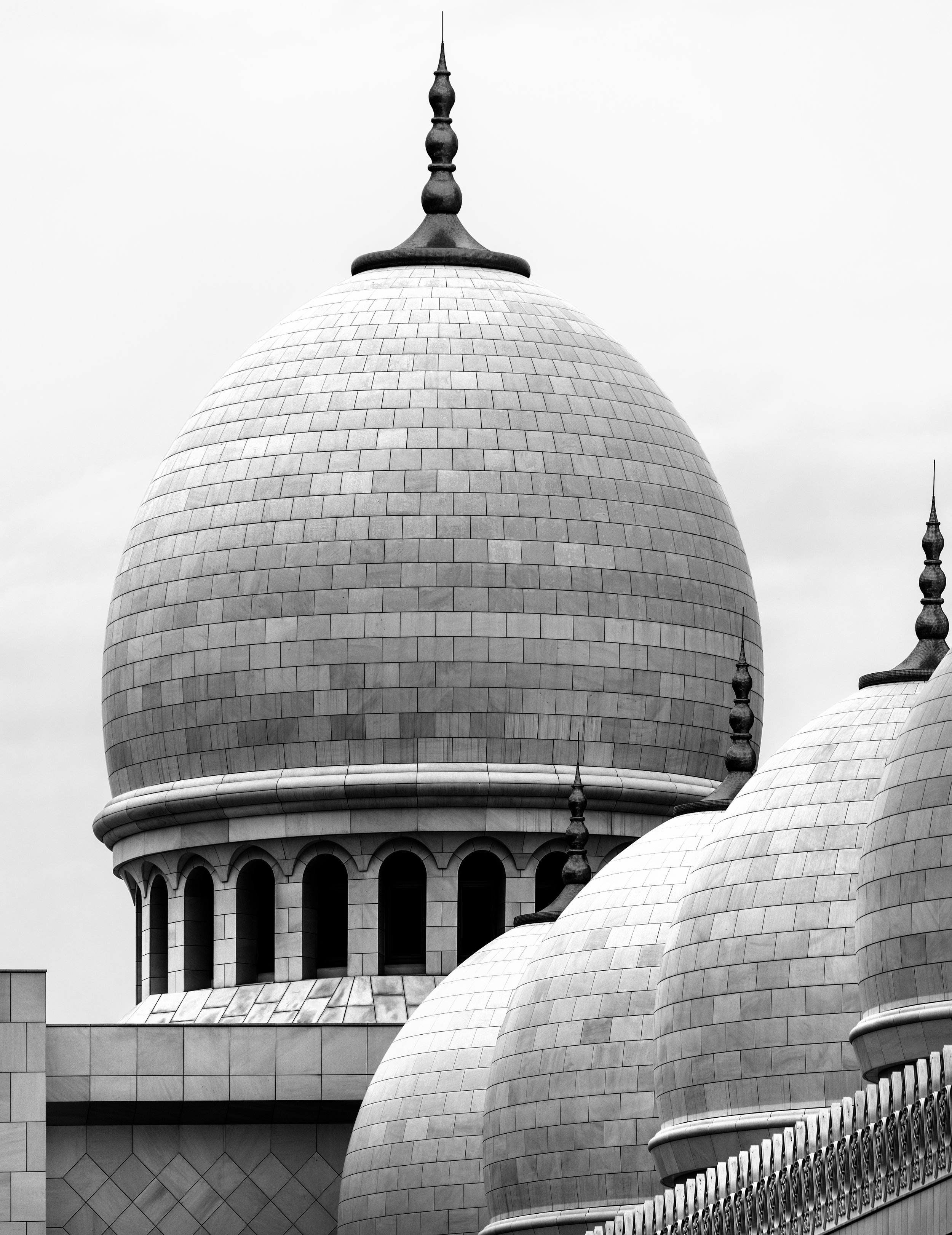 Dome of the Sheikh Zayed Grand Mosque of Abu Dhabi. 