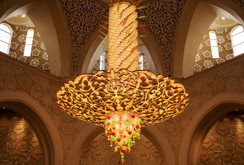 Chandeliers of Sheikh Zayed Mosque 
