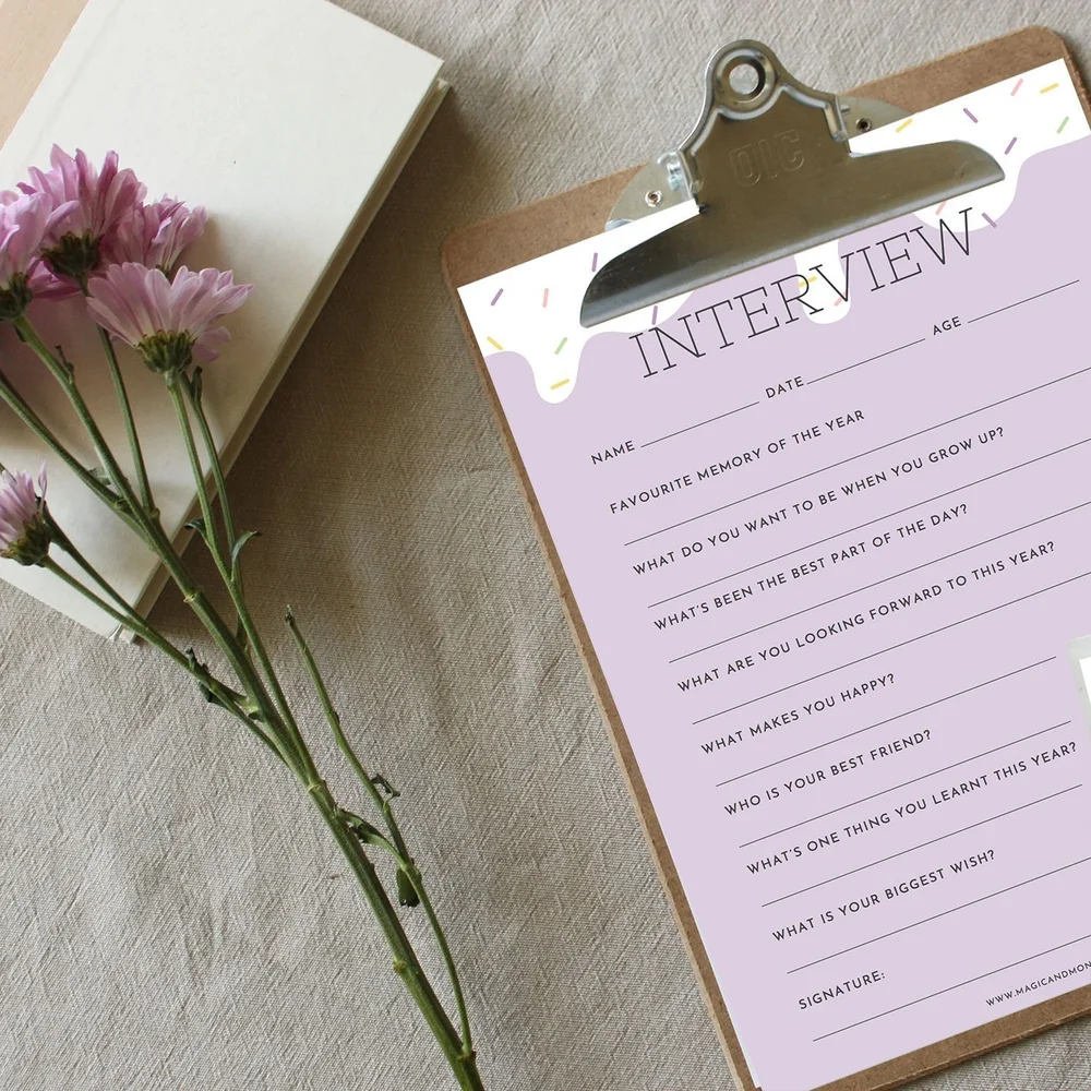 Free Printable Birthday Interview - Your New Birthday Tradition! — Magic +  Monroe