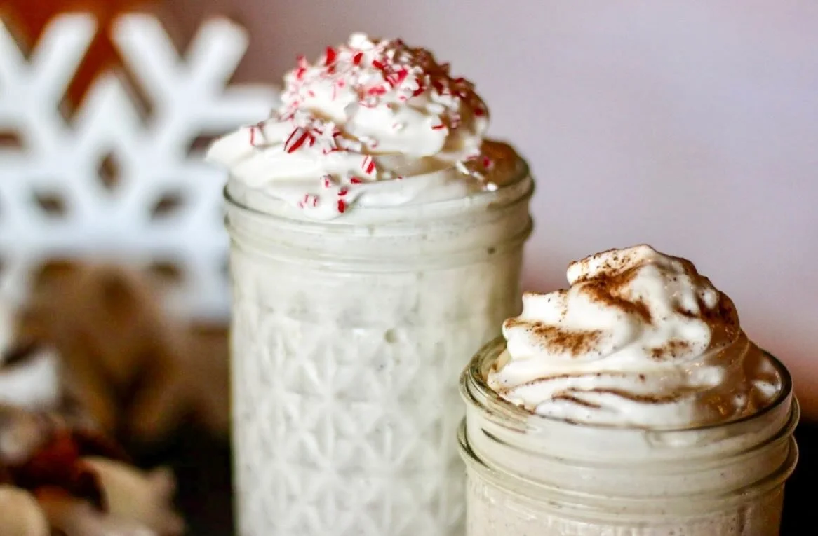Do you like it cold? Have you tried our NEW specials? The SNOWMAN FRAPPE is a caffeine-free creamy blend of vanilla and peppermint, topped with whip and crushed candy cane. The NOG HOG is for our eggnog lovers, topped with whip and nutmeg. Enjoy!