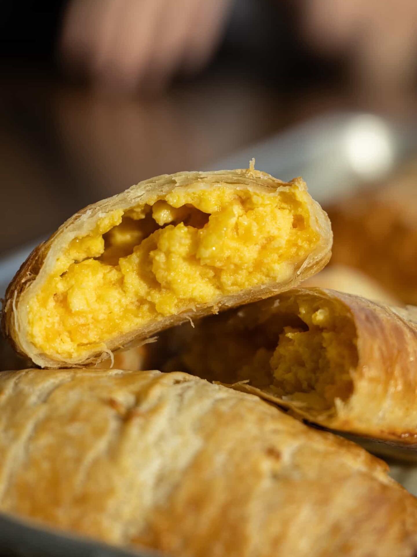 Breakfast is calling. 📞 
Grab your savory egg &amp; cheese hand pie for breakfast or lunch everyday at Cast Iron! 

Open 7AM-8PM