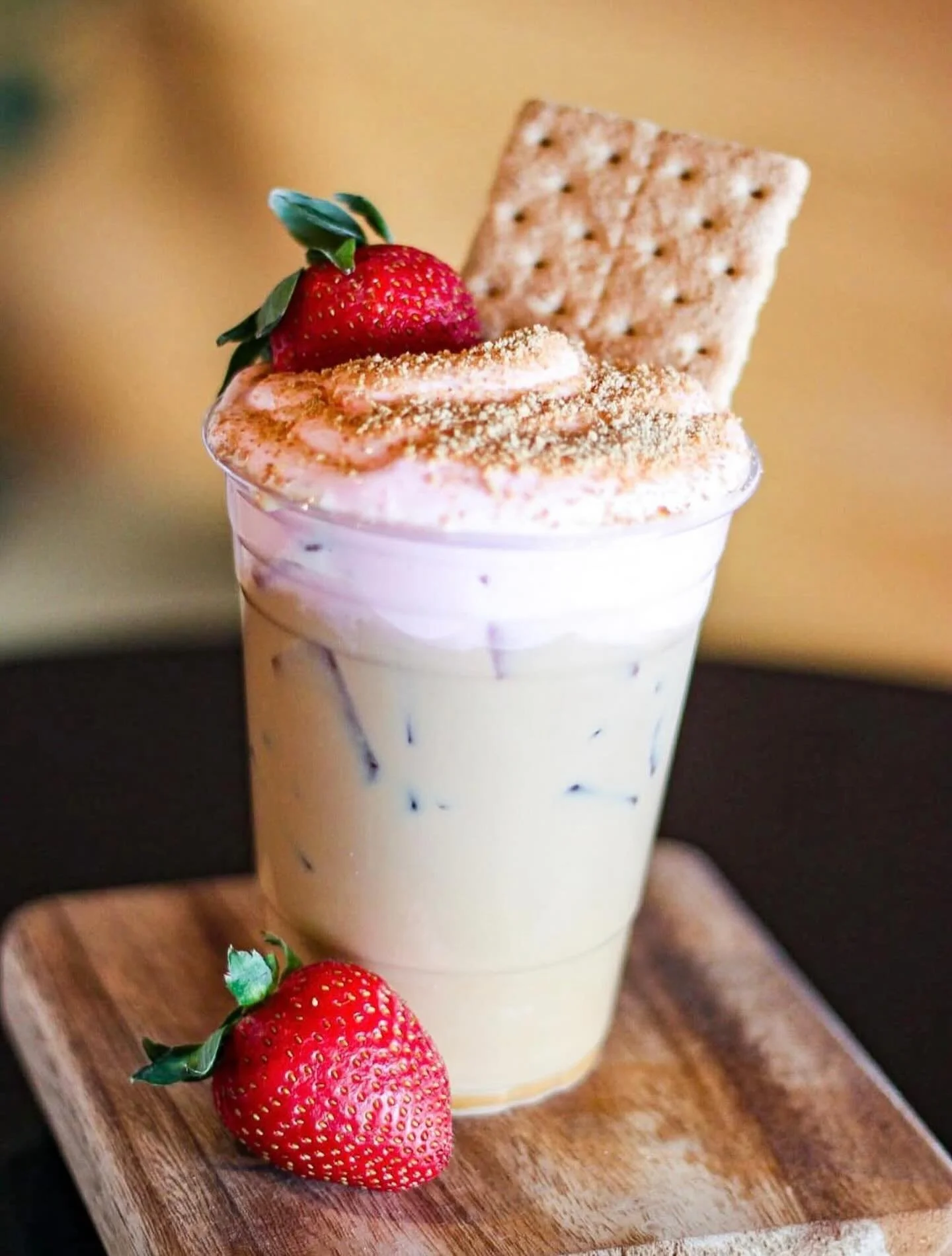 The moment before a new menu drops&hellip;
You can still enjoy our February Menu specials while supplies last, such as the Strawberry Cheesecake Latte! Complete with two shots of espresso combined with white chocolate, topped with strawberry cold foa