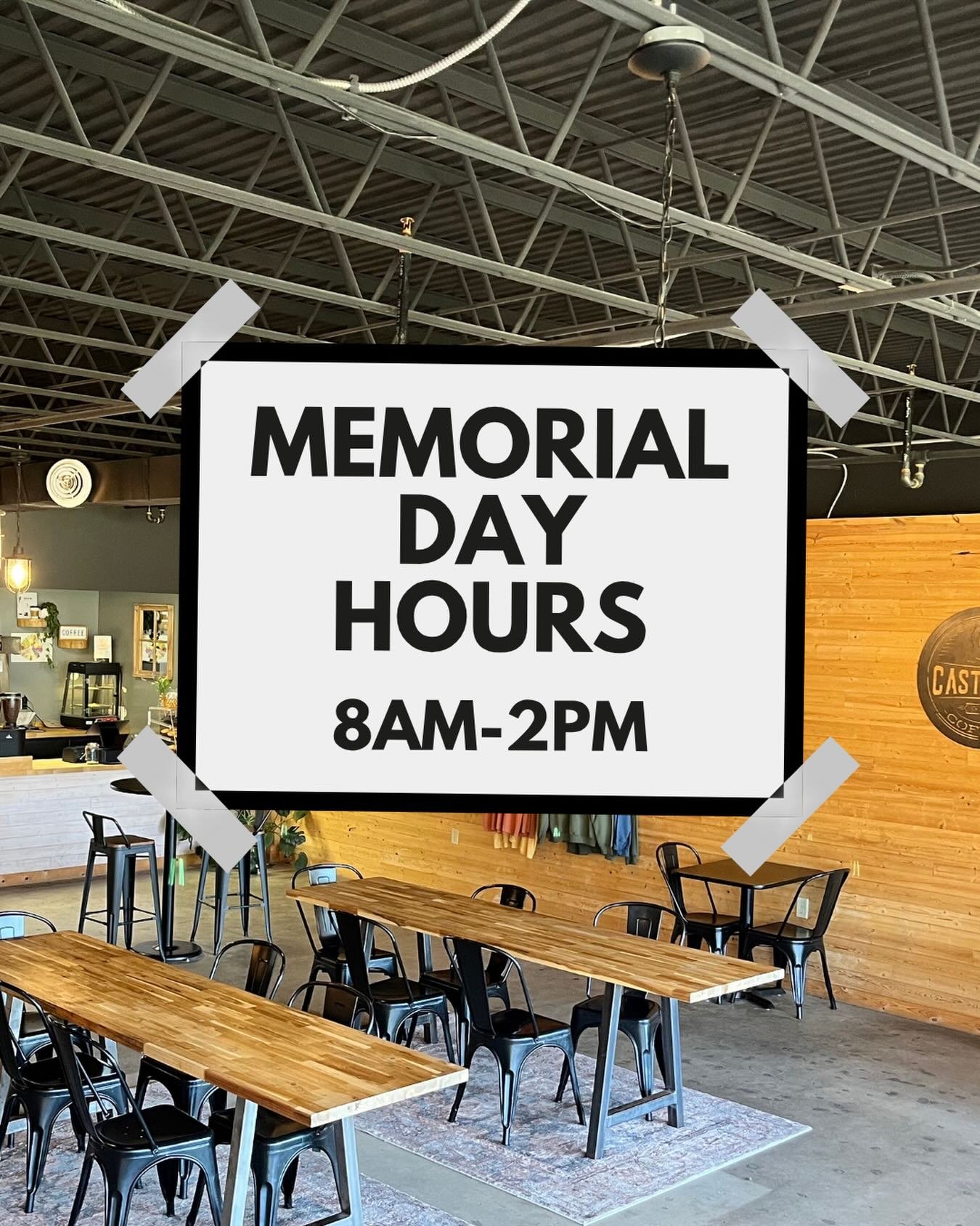 We are OPEN Monday! See you between 8-2pm for our delicious new specials, or to enjoy one of your favs. We do have patio chairs and benches set out, as well. See ya then!