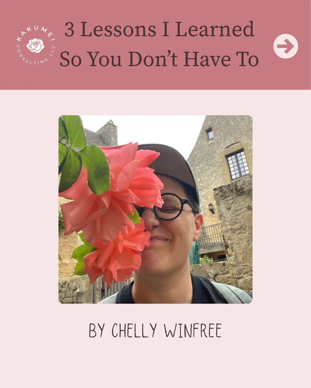 3 Lessons from Chelly:

1. Less grinding and more unwinding -- Life is so much more than the job we have. It's great to be able to motivate yourself, but not at the expense of your physical and mental health.

2. Less "working lunch" and mo