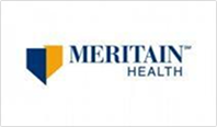 Meritain Health logo with a shield icon and blue and yellow color scheme.