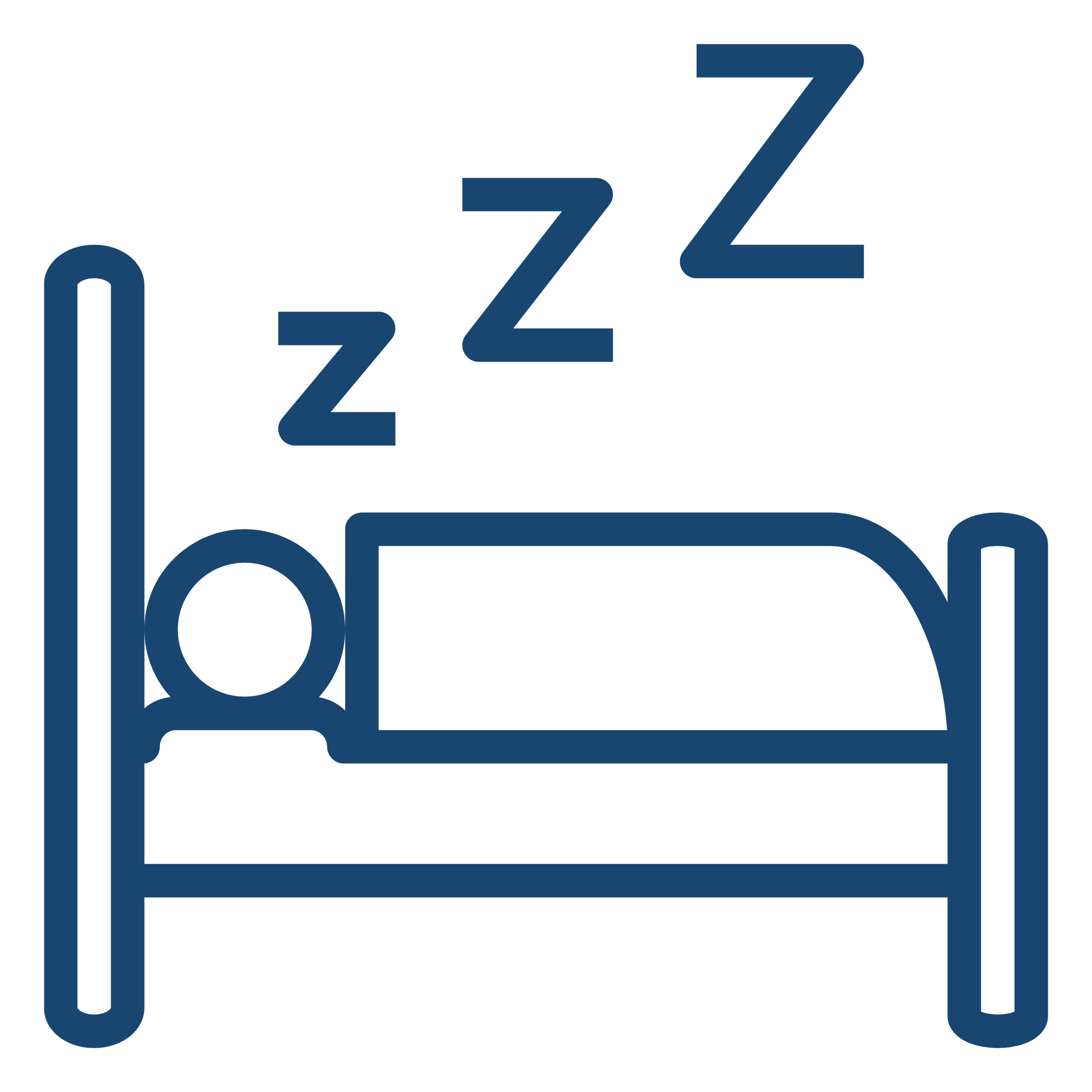Illustration of a mattress with the words 'bed' and 'rest' written on it, connected by arrows to start and end points representing sleep. The diagram emphasizes sleep as a transition from bed to rest.