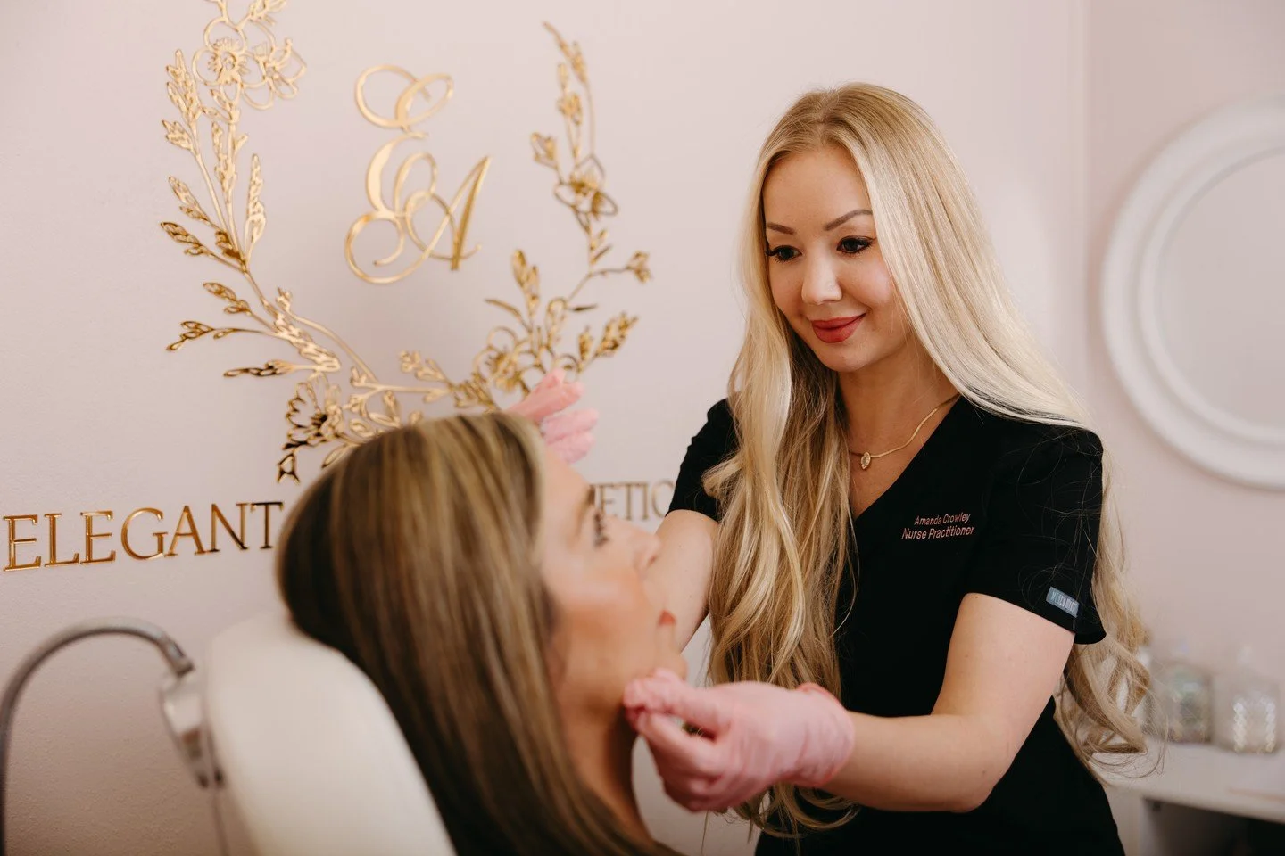 At @elegant_aura_aesthetics, Amanda Crowley takes a personalized approach to every client experience. Each consultation starts with a conversation &mdash; mirror in hand &mdash; focused on understanding your goals and creating a treatment plan tailor