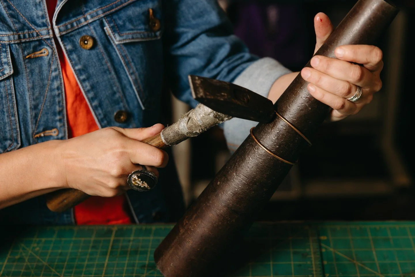 Stop by @newfoundartisan on Jordan Street in downtown Brevard for handcrafted leather and metal goods, including jewelry, wallets, belts, and bags made right in the shop. Doug and Emma also offer custom pieces, giving you a chance to choose the mater