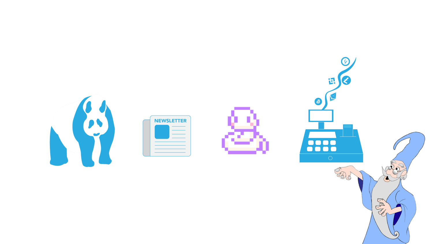 Random illustrations, and a wizard
