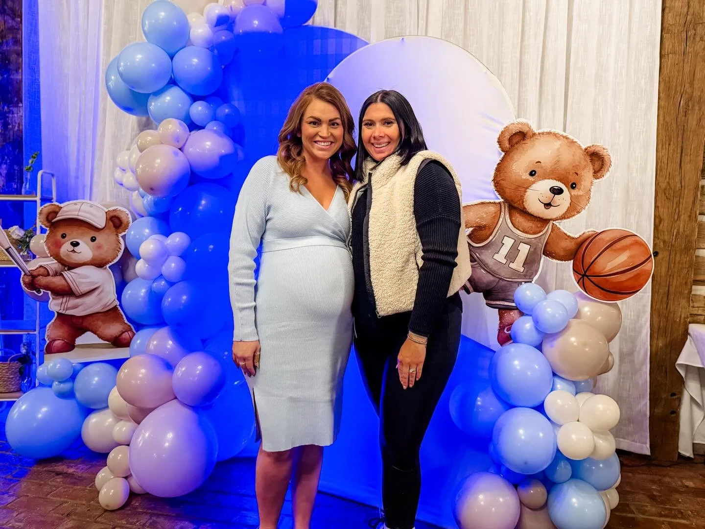 Same venue, new celebration 🩵

The Lenehans got married at The Mill District in September 2024.. you may know them here for their ✨ iconic ✨ reception in a tent on the brick aisle. Last weekend we had the honor of celebrating the upcoming arrival of