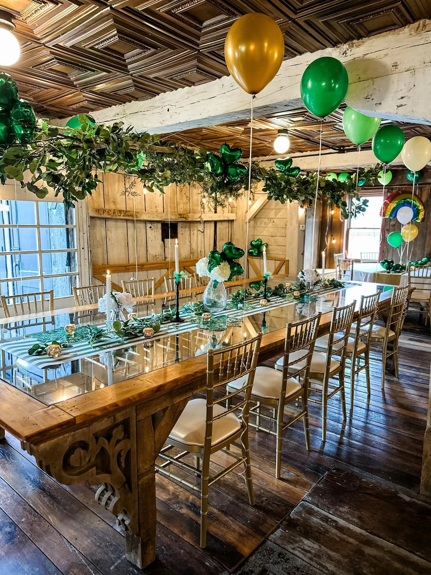 Happy St. Patrick&rsquo;s Day from TMD! ☘️ 

Every year we enjoy this little throwback from a very fun celebration we had (aka the time we poured the mimosas upside down 🙈). I can&rsquo;t get over how different The Watermill looks just a couple year