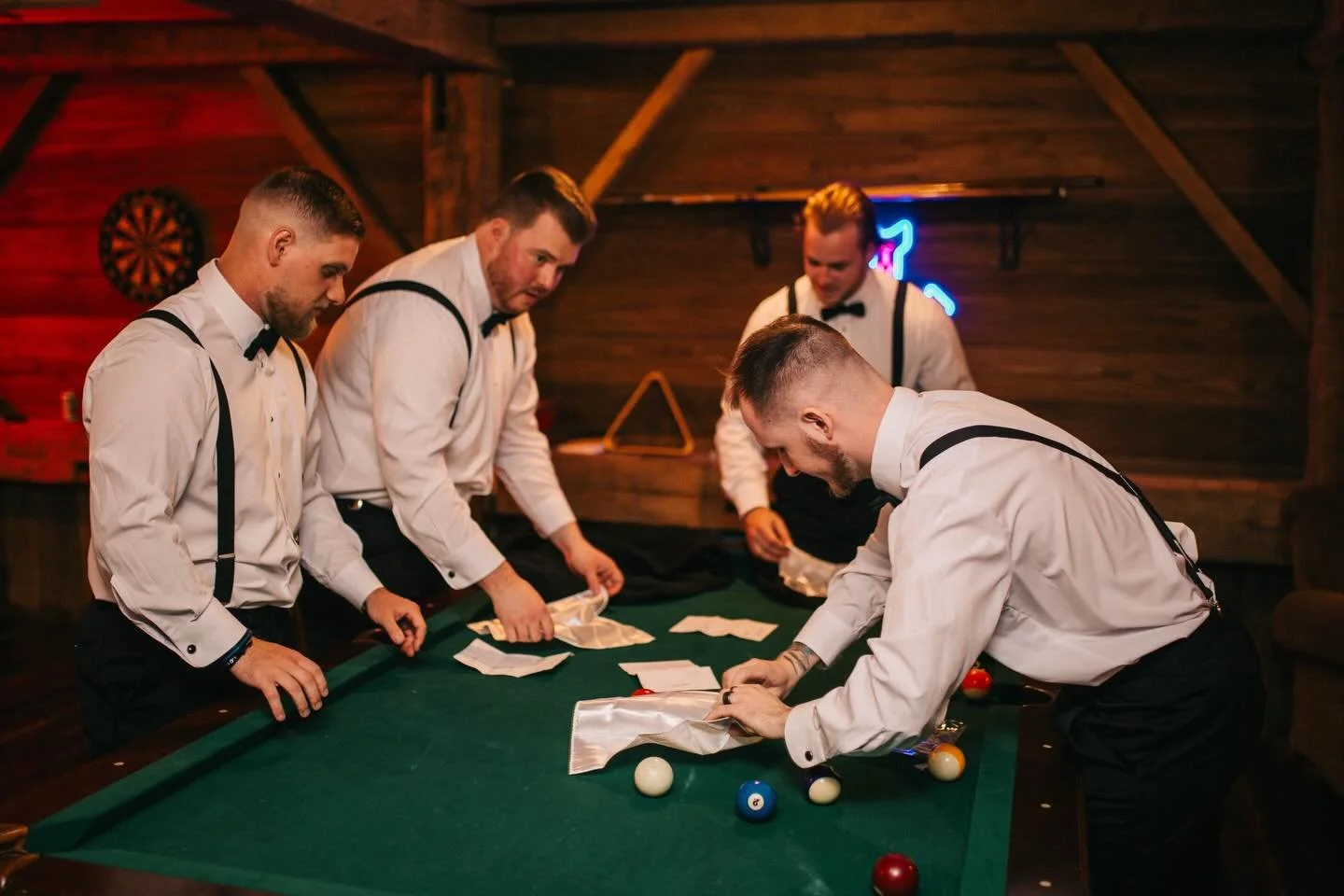 Our 2026 wedding season resumes in May, which means our men&rsquo;s lounge is officially ready for the groom and his crew! Suit up, play some pool, and soak in the morning with your best friends 🥃 

Our men&rsquo;s lounge is complete with a pool tab