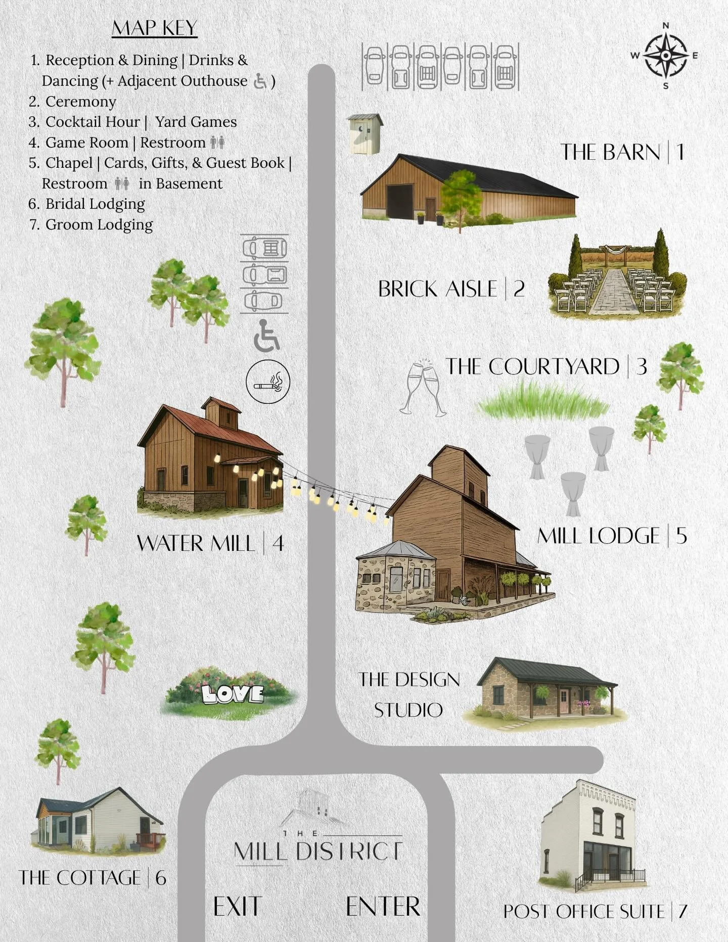 While we&rsquo;re on a roll elevating the guest experience, we created this venue map to help guests easily navigate the property on wedding day 🗺️ 🤍

With our new map + staff ready to greet guests, wedding day is designed to run seamlessly!