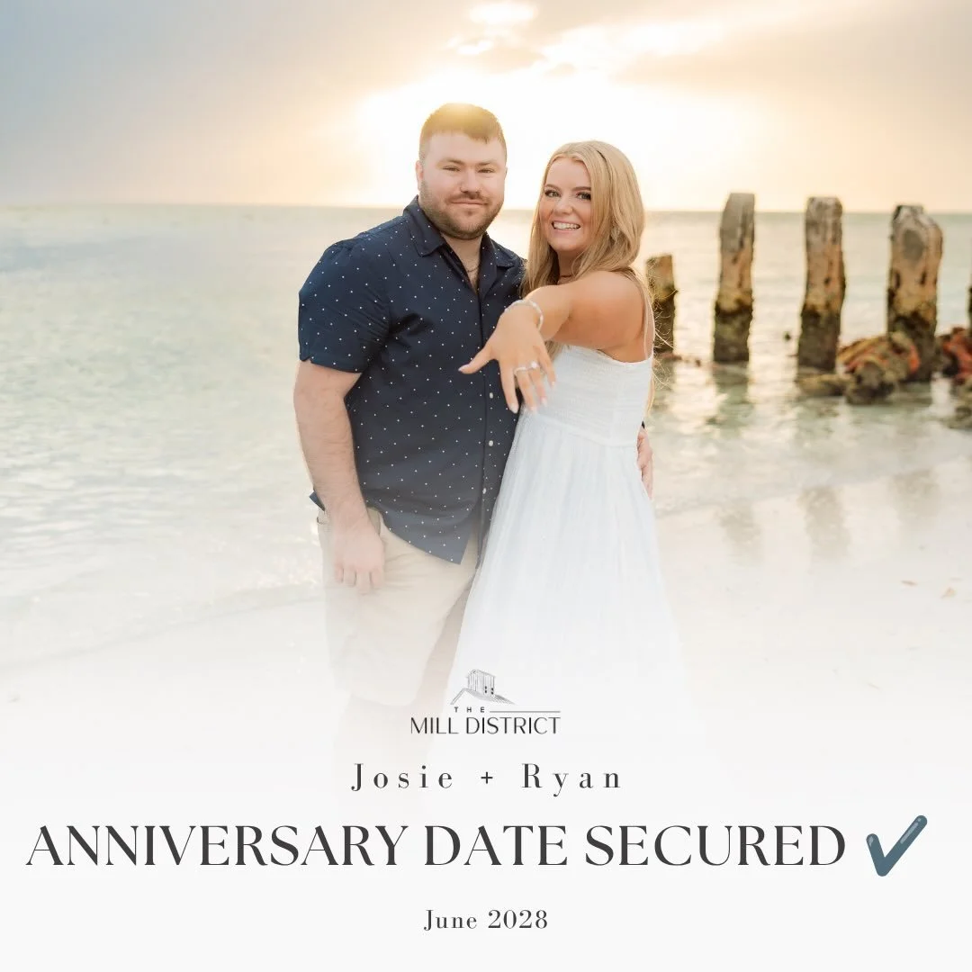 Another forever begins at The Mill District! 🤍

Is there anything more exciting than booking your venue? Josie and Ryan are officially part of our growing TMD family! Our team is so excited to get to know our newest couple&mdash; cue the countdown t