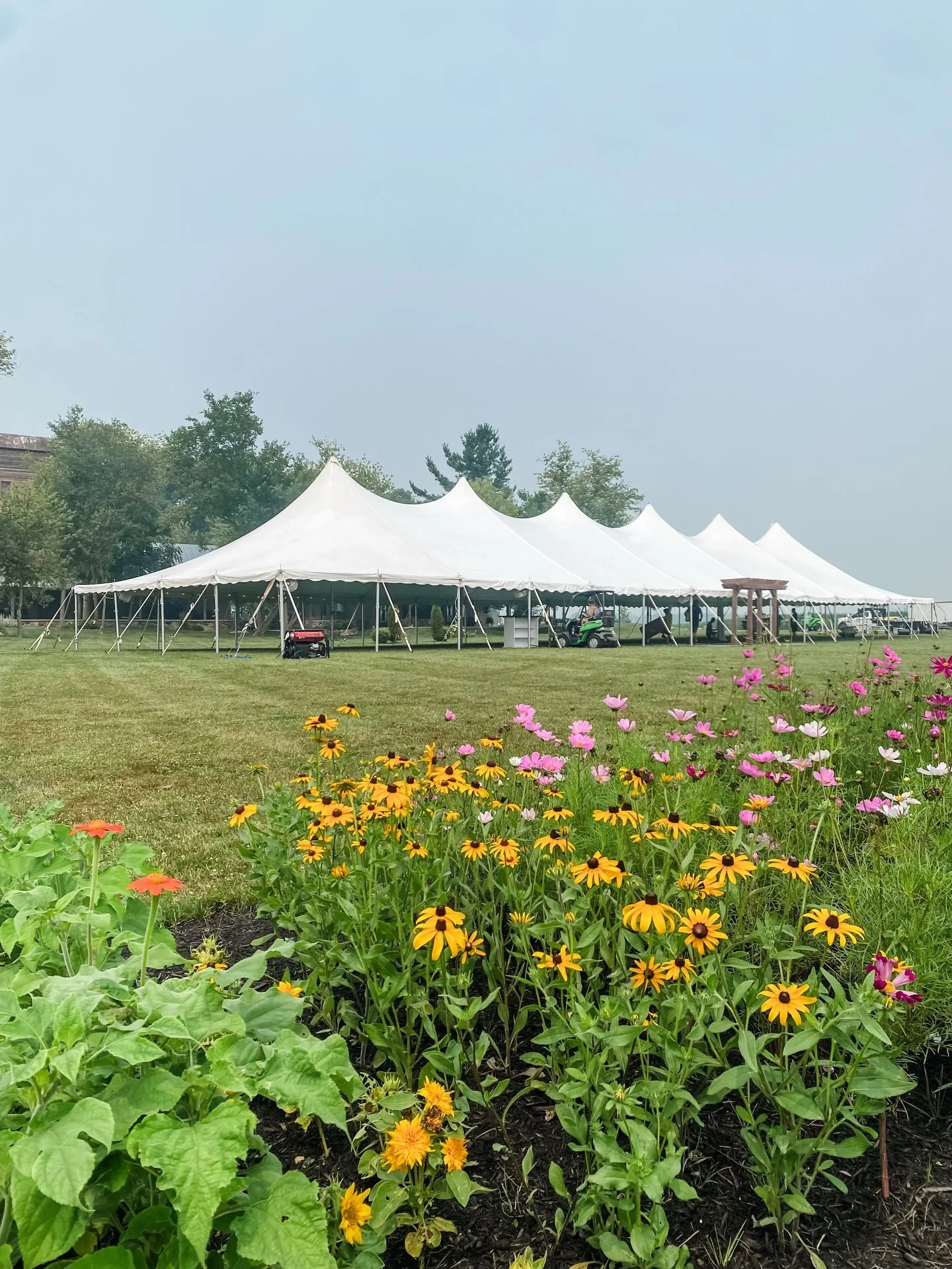 The skies are clouded with smoke from the wildfires, but our flowers are blooming and our team is busy preparing for the Cameron event we are hosting. We are excited to see you here tomorrow evening!

And, might I add, even with the smoke, it&rsquo;s