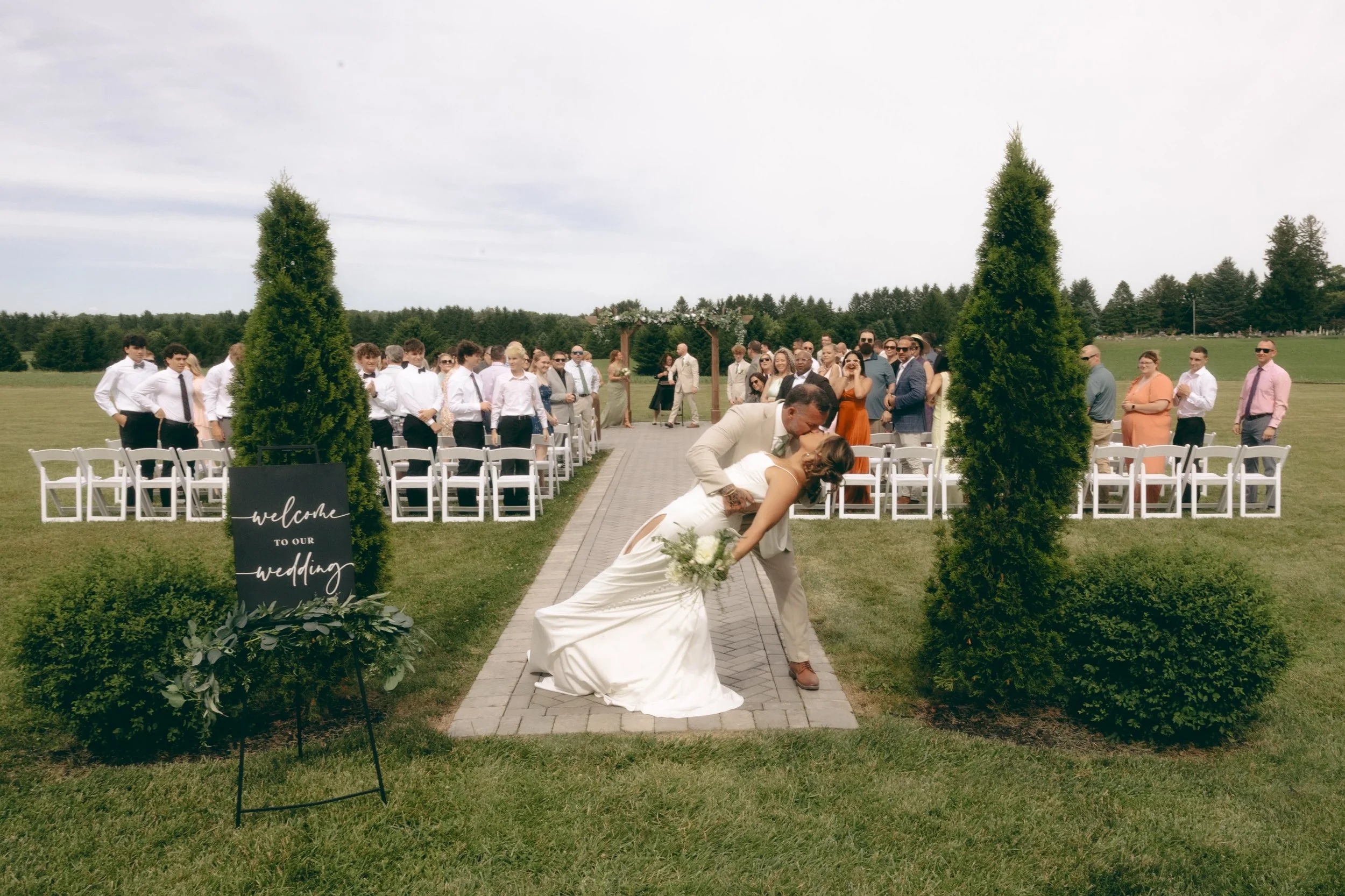 Mr. &amp; Mrs. Winger!! 🤍

Our couple had a beautiful June day, complete with a romantic sunset and late-night party time 😎 

Congratulations to The Wingers! 

📸: @volarephotoandfilm