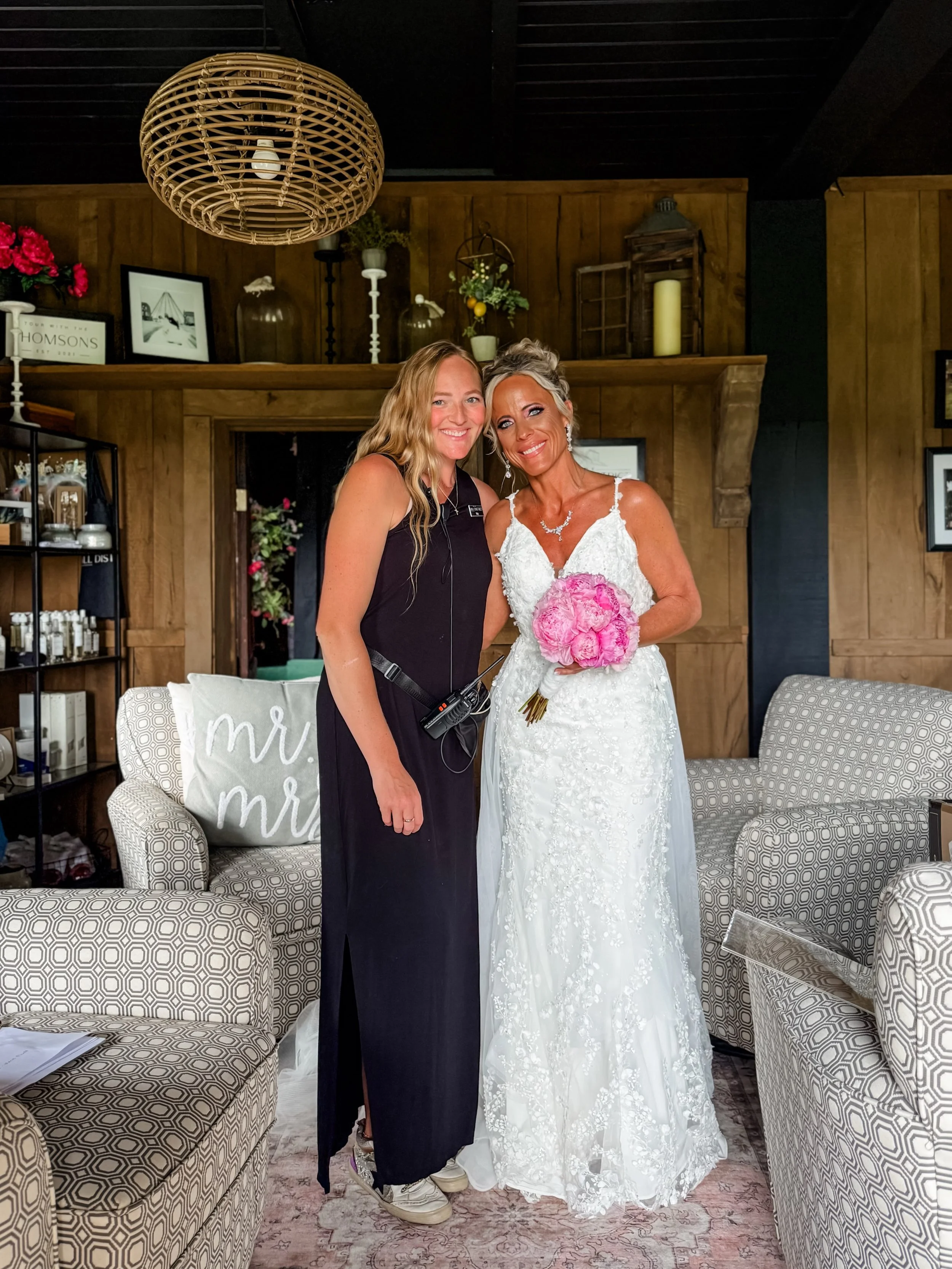 Our wedding coordinator, Haley, is celebrating her 8th wedding anniversary! What better way than to watch someone else step into their forever? 💍 

Haley and our beautiful bride, Brooke, got to share this sweet moment together before Brooke walked d