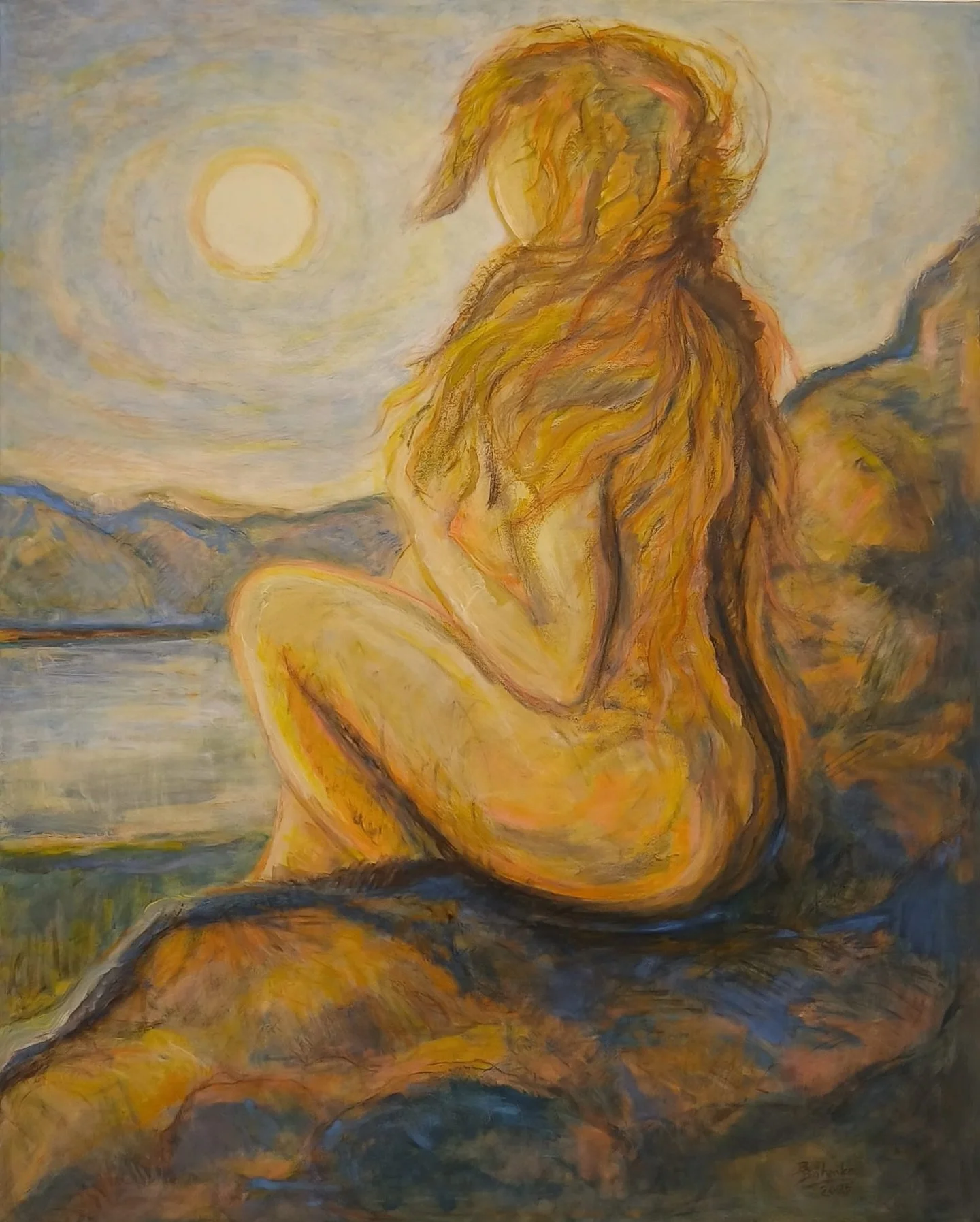 Loreley, 80 x 100 cm, Acryl auf Leinwand 
@beateboehmke