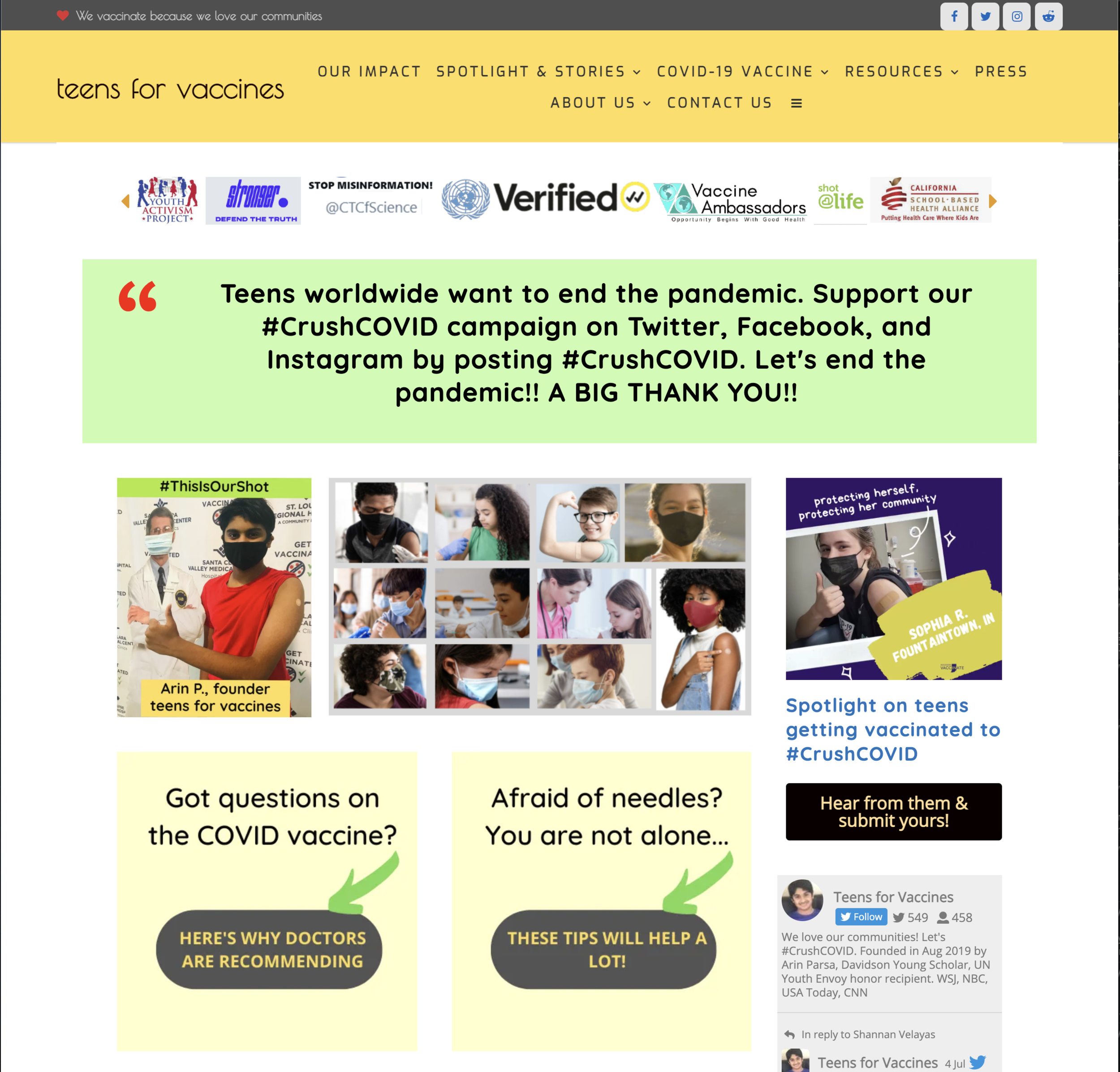 Teens for Vaccines!