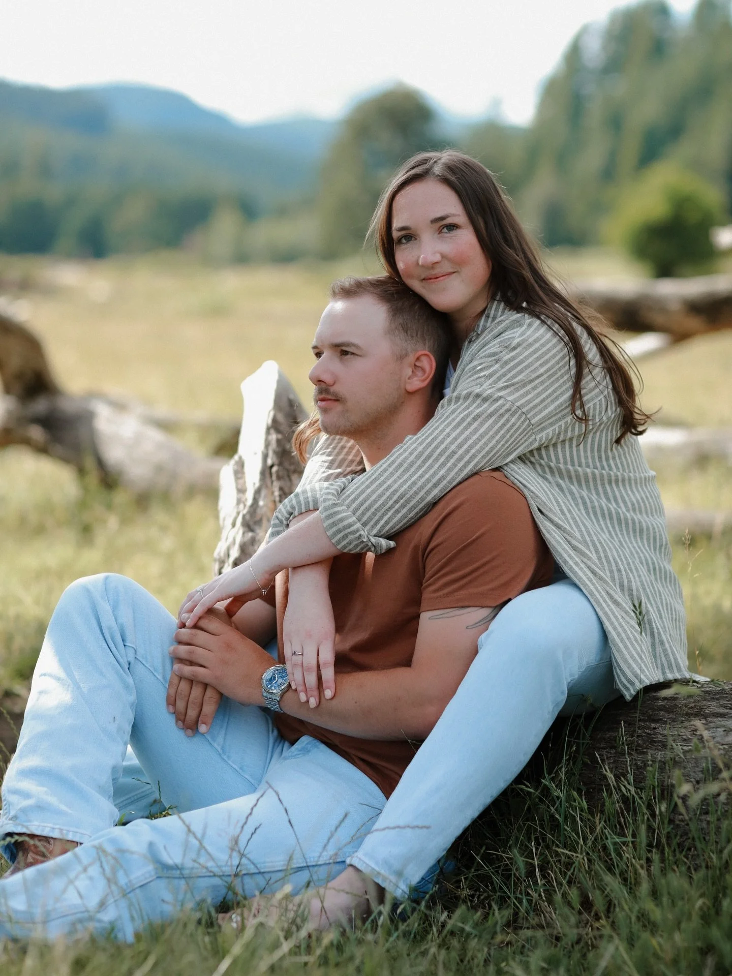 Spent the evening with these two at their parents property! It was the most beautiful day roaming the fields and capturing Josie &amp; Weslee&rsquo;s engagement!