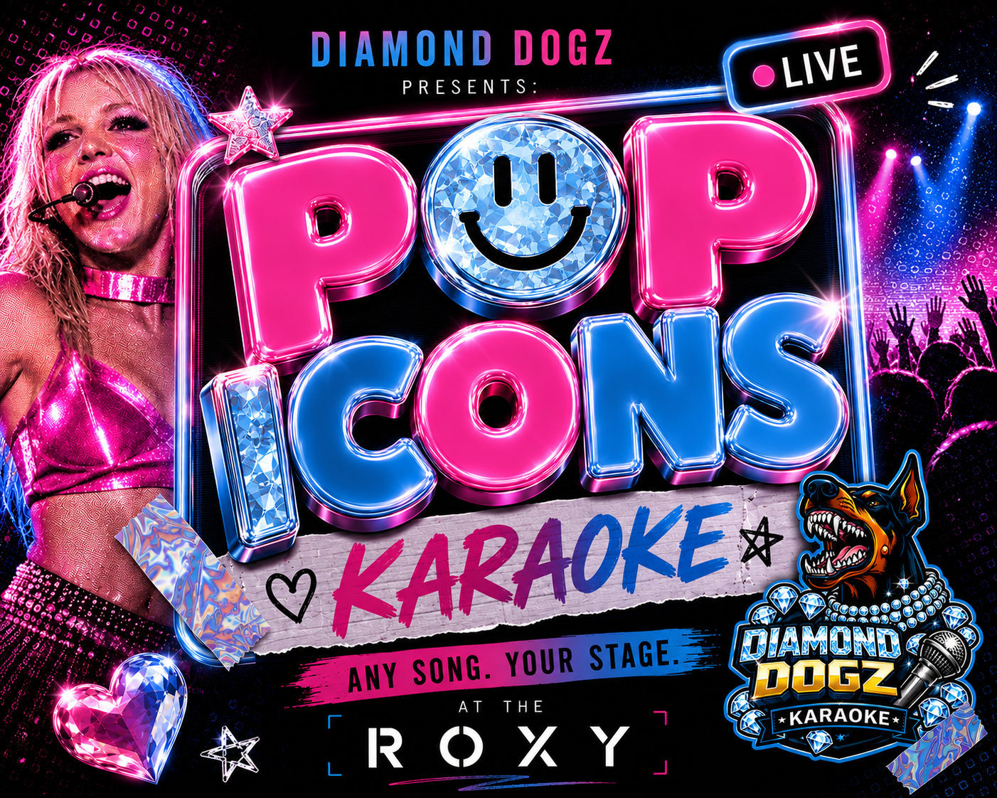Pop Icons Karaoke x Diamond Dogz