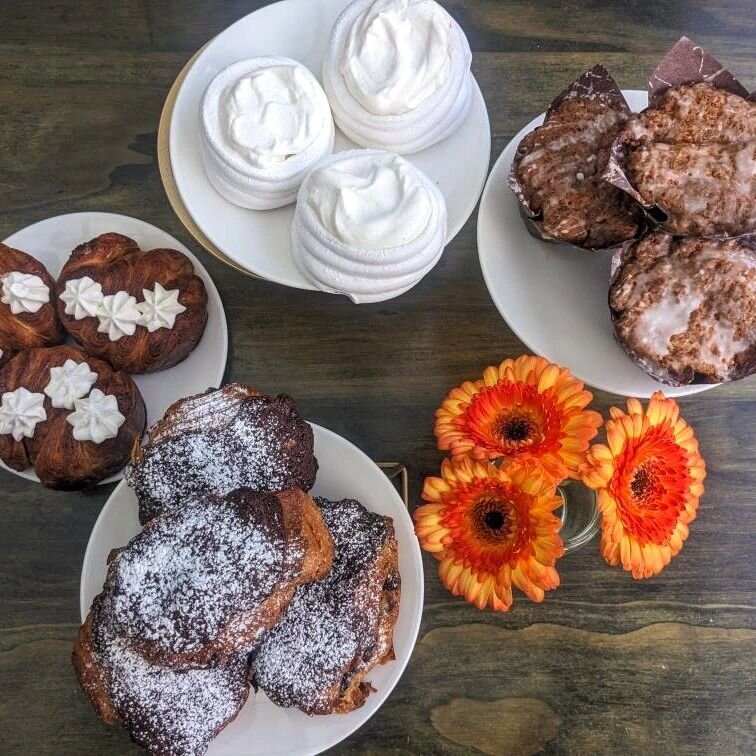 give back bake sale happening now&mdash;a great day for enjoying treats with purpose! 🧁✨ every delightful pastry purchased today is supporting the heartfelt work of @childhaven1909 as they nurture families and foster childhood well-being 💕

join us