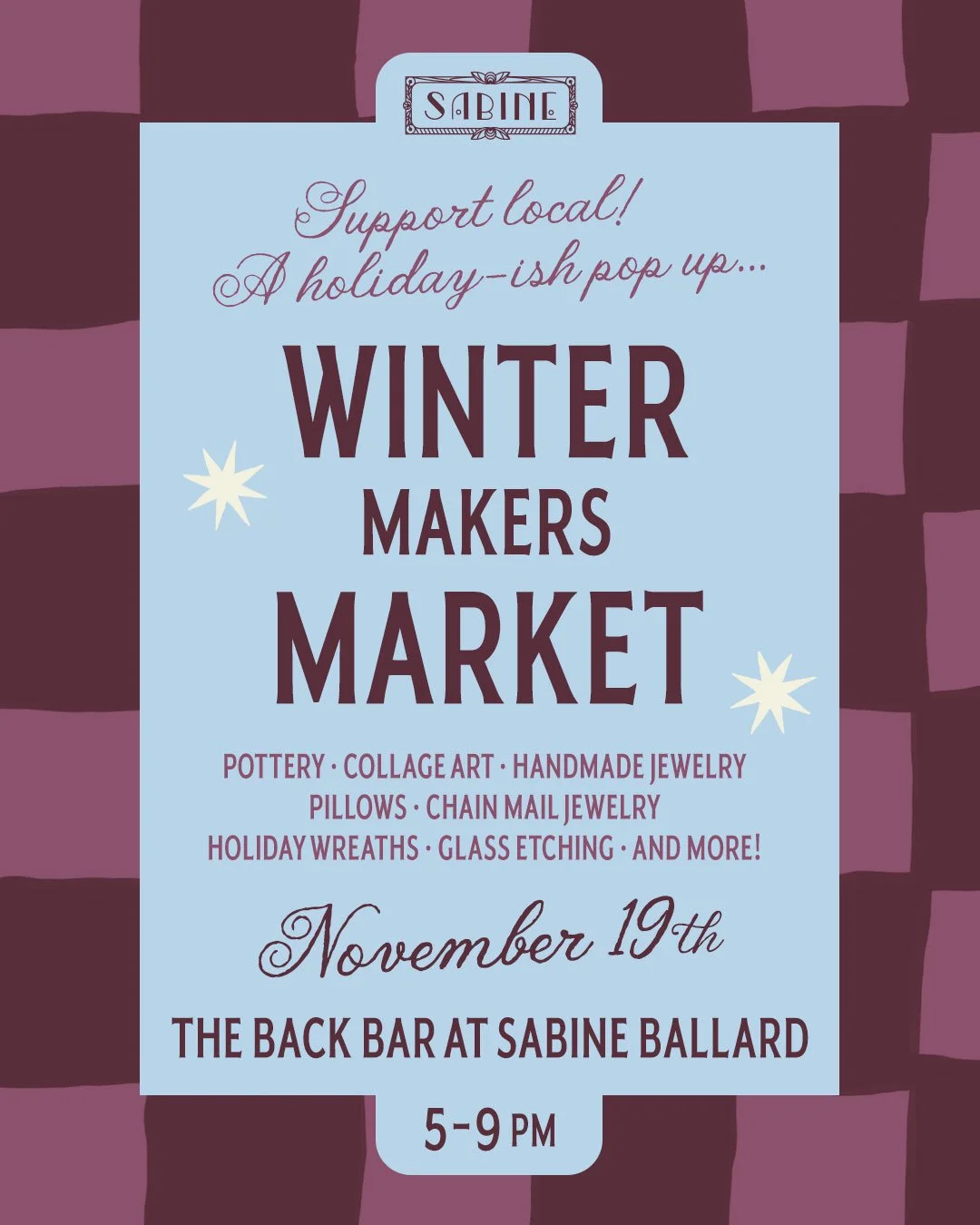 Winter Makers Market Poster